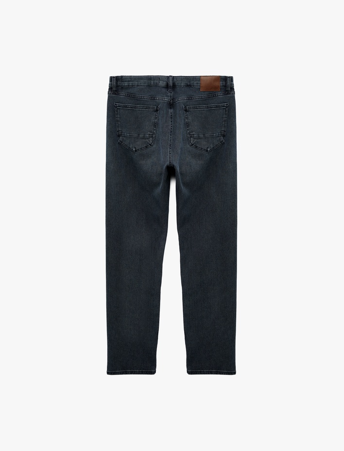  Normal Bel Pamuklu Straight Fit Jean Pantolon - Mark Jean