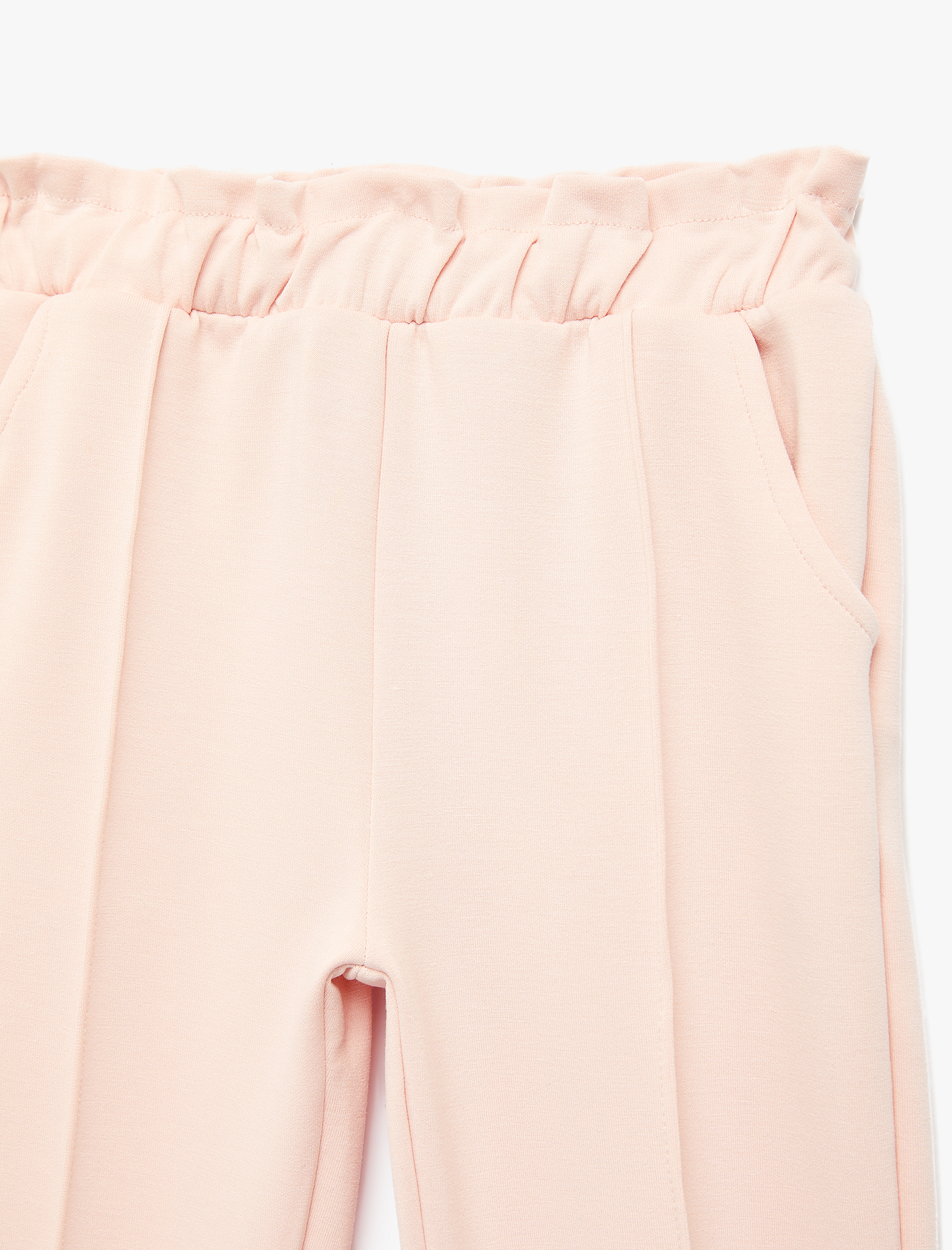  Kız Bebek Beli Lastikli Nervürlü Viskon Karışımlı Jogger Eşofman Altı