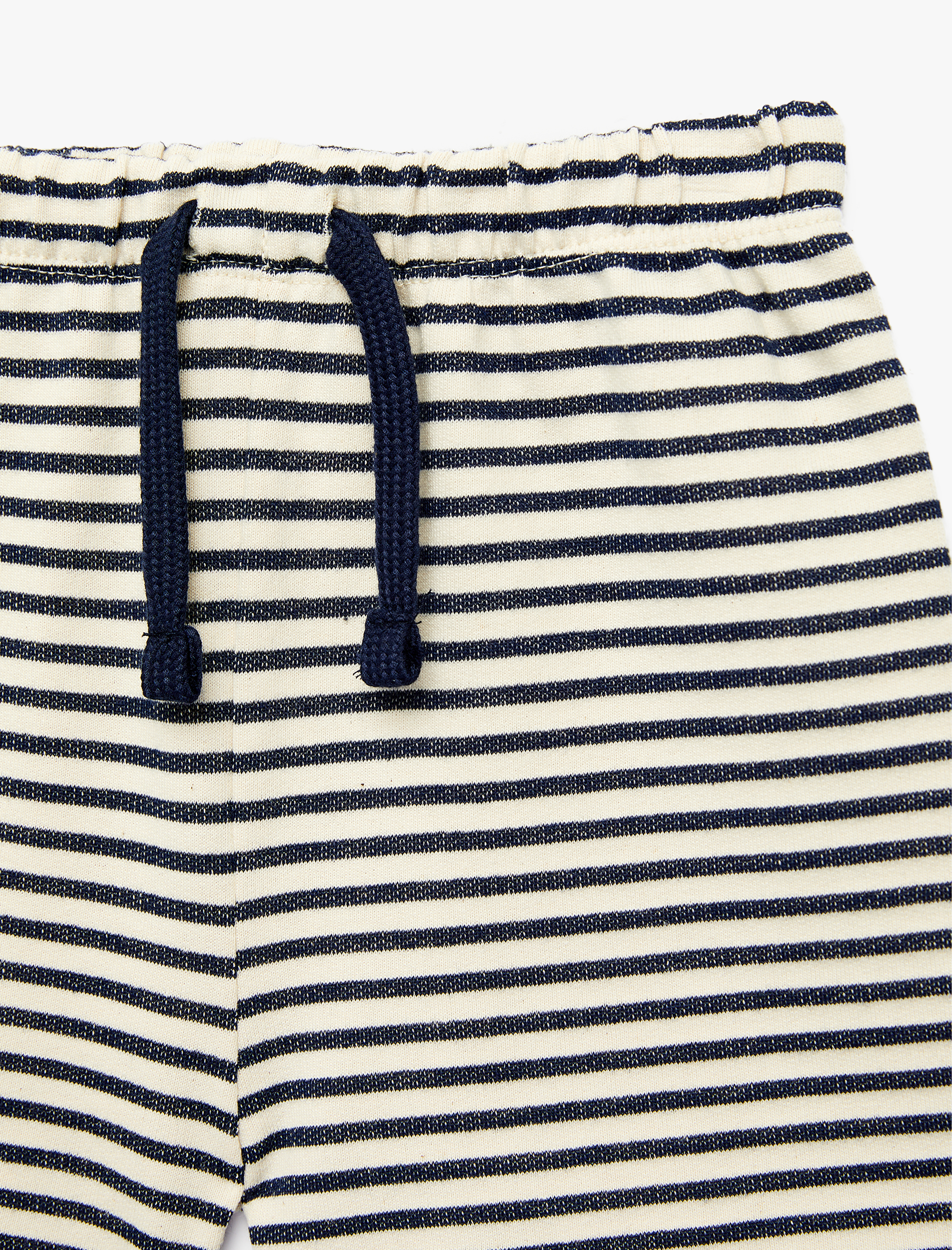  Erkek Bebek Beli Lastikli Pamuklu Çizgili Şort