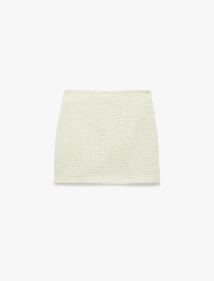  A Kesim Slim Fit Mini Tüvit Etek