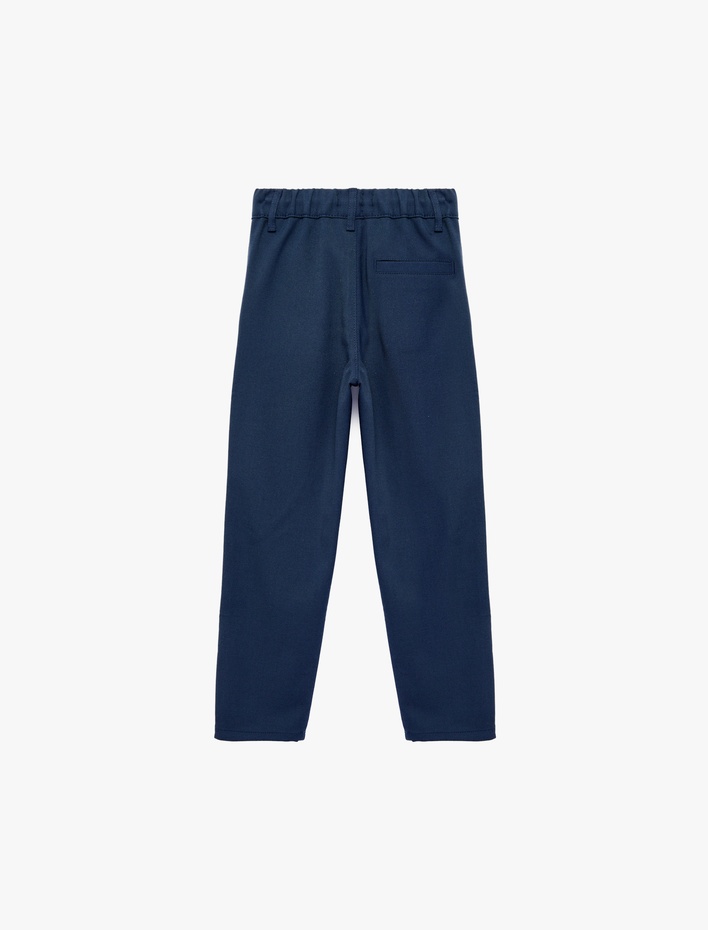 Erkek Çocuk Beli Lastikli Viskon Karışımlı Cep Detaylı Basic Pantolon