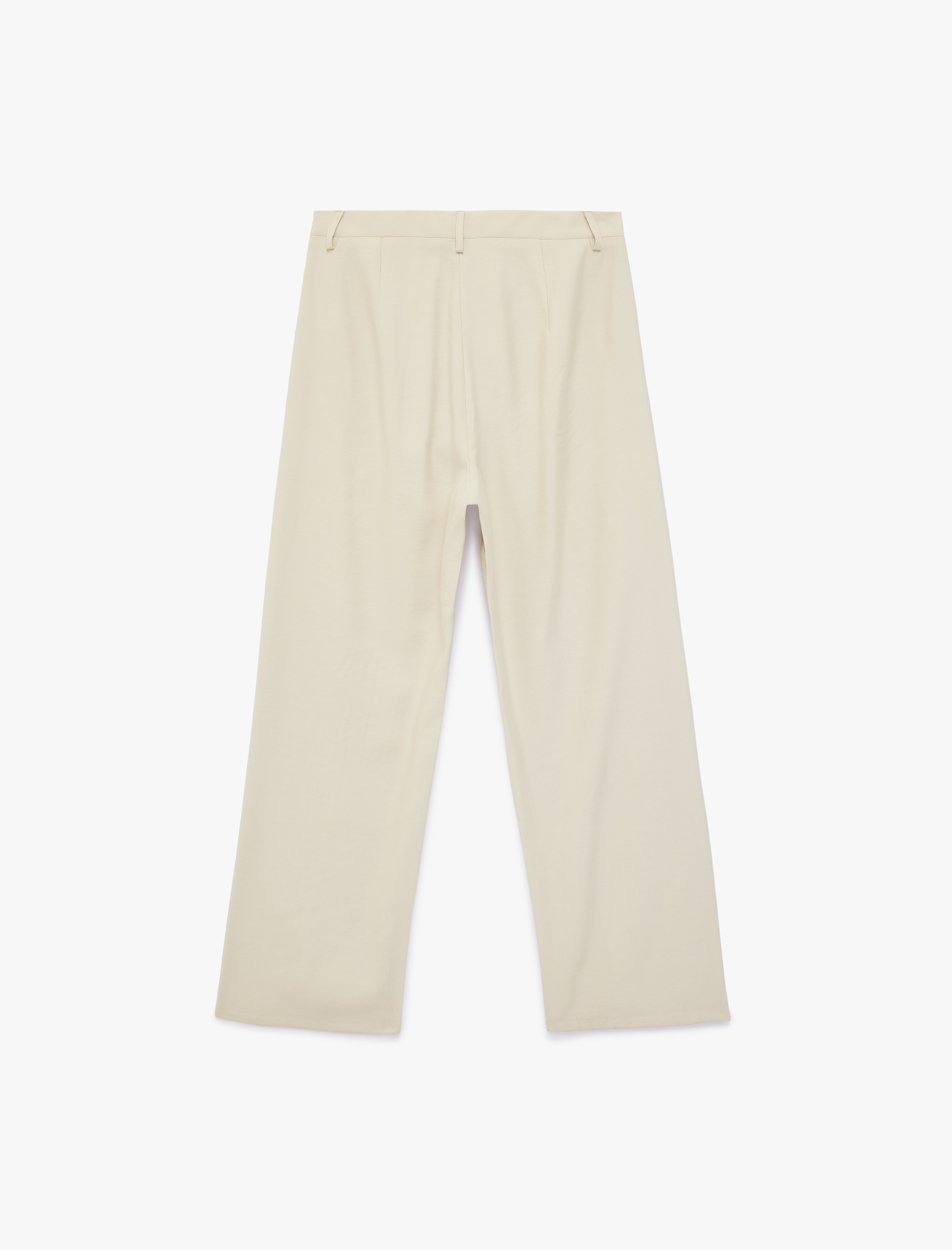   Viskon Kupro Kumaş Bol Kesim Düz Bol Paça Pantolon