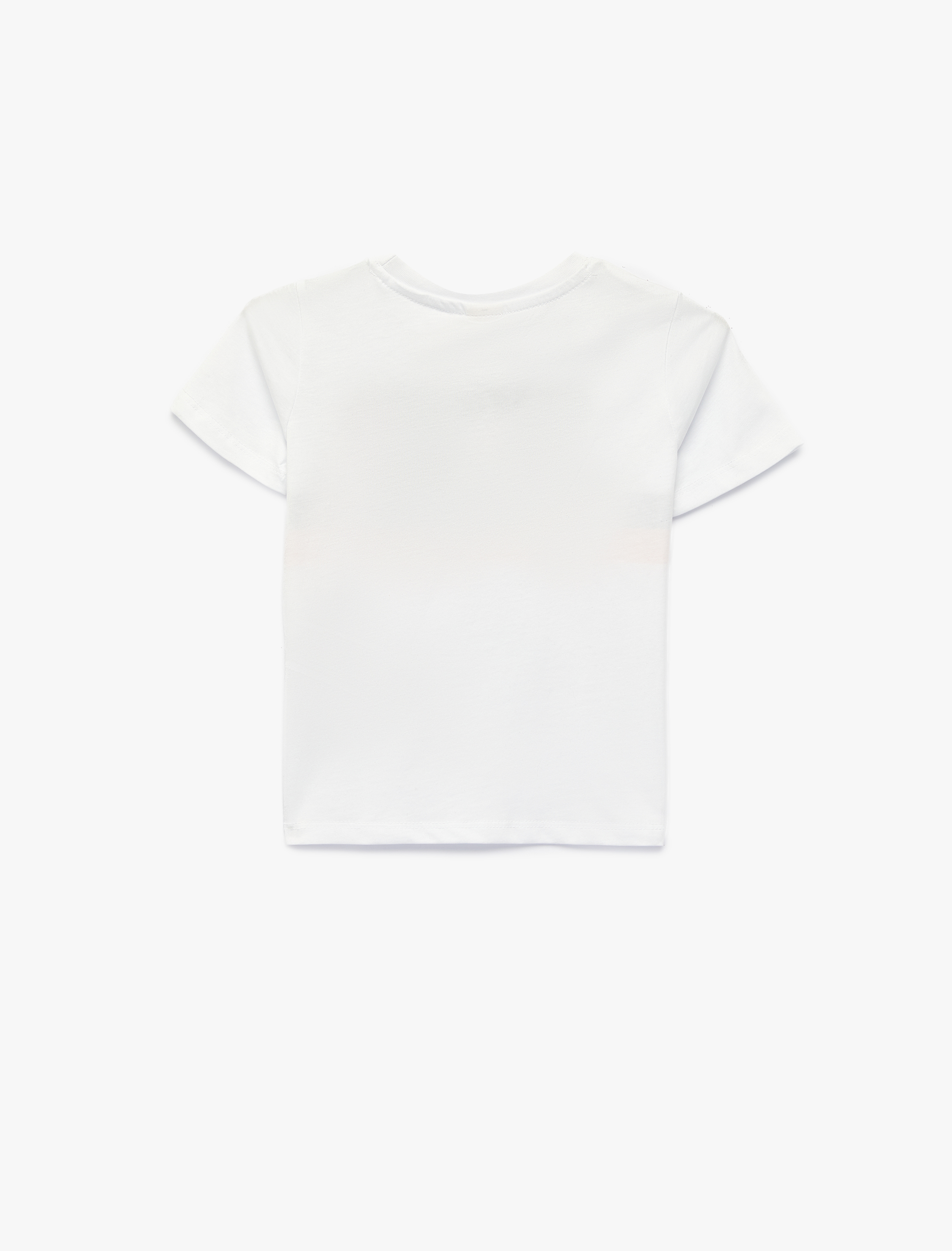  Erkek Bebek Bisiklet Yaka Kısa Kollu Nakışlı Pamuklu Tişört