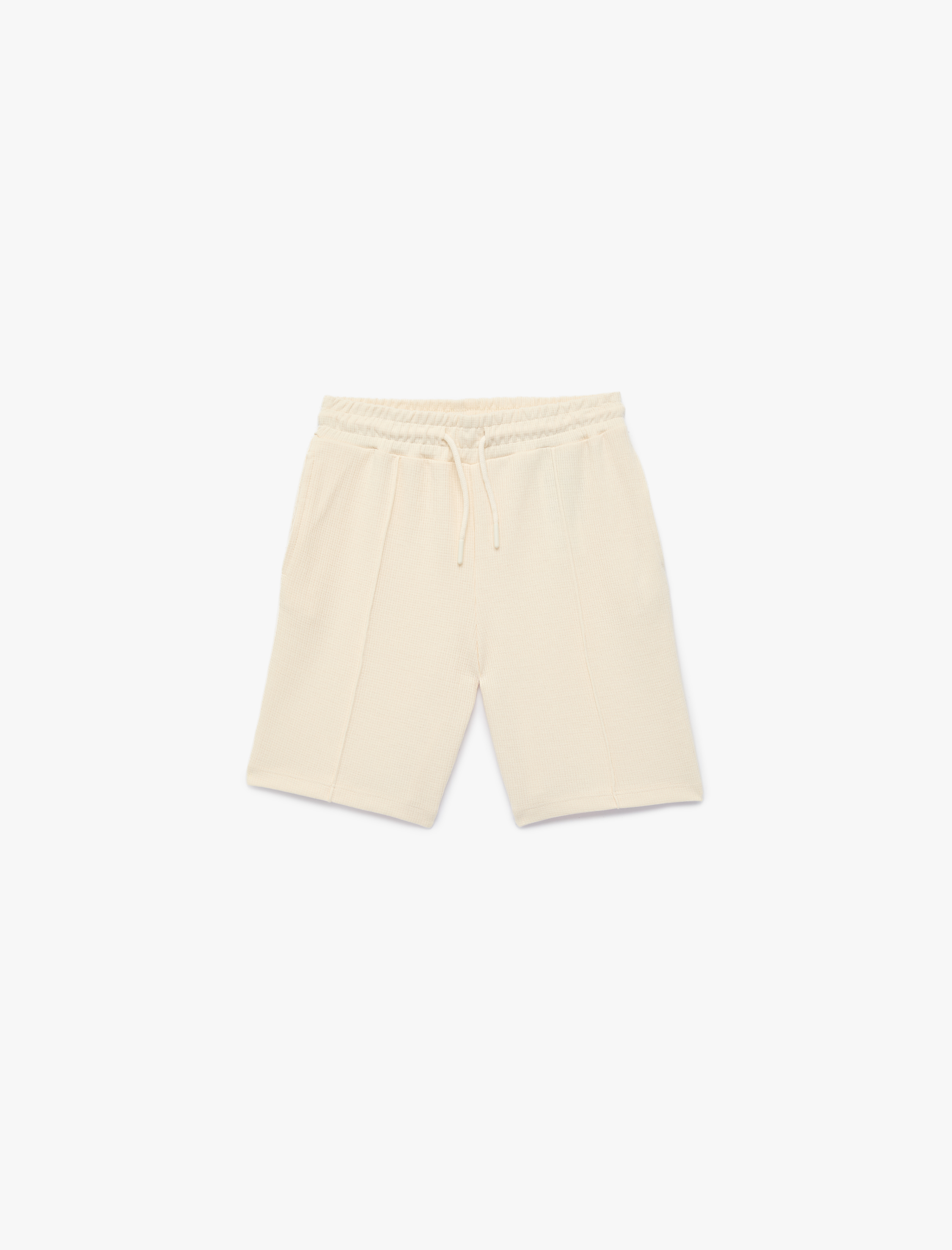  Erkek Çocuk Dokulu Normal Bel Cep Detaylı Basic Şort