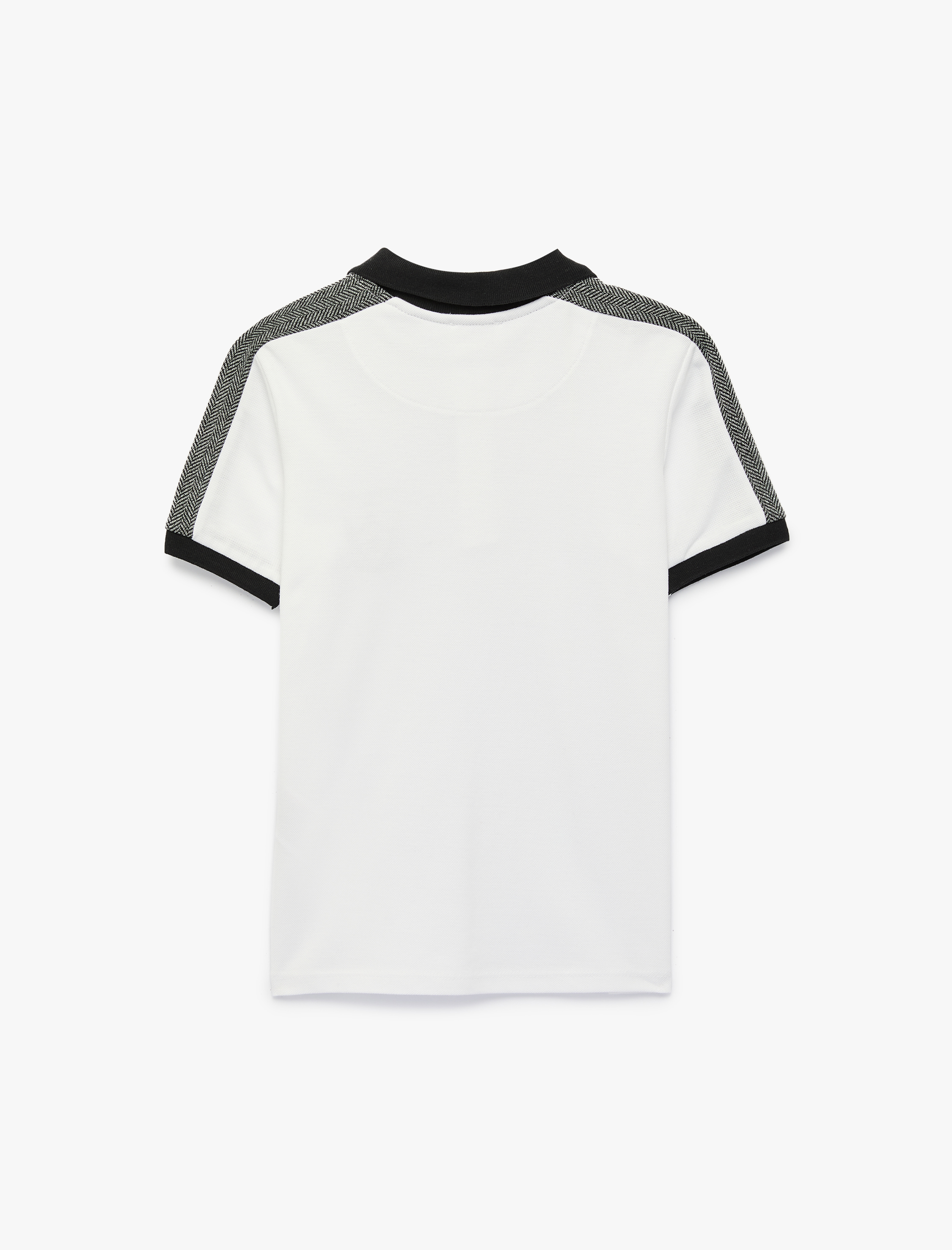  Erkek Çocuk Pamuklu Renk Bloklu Polo Yaka Kısa Kollu Tişört