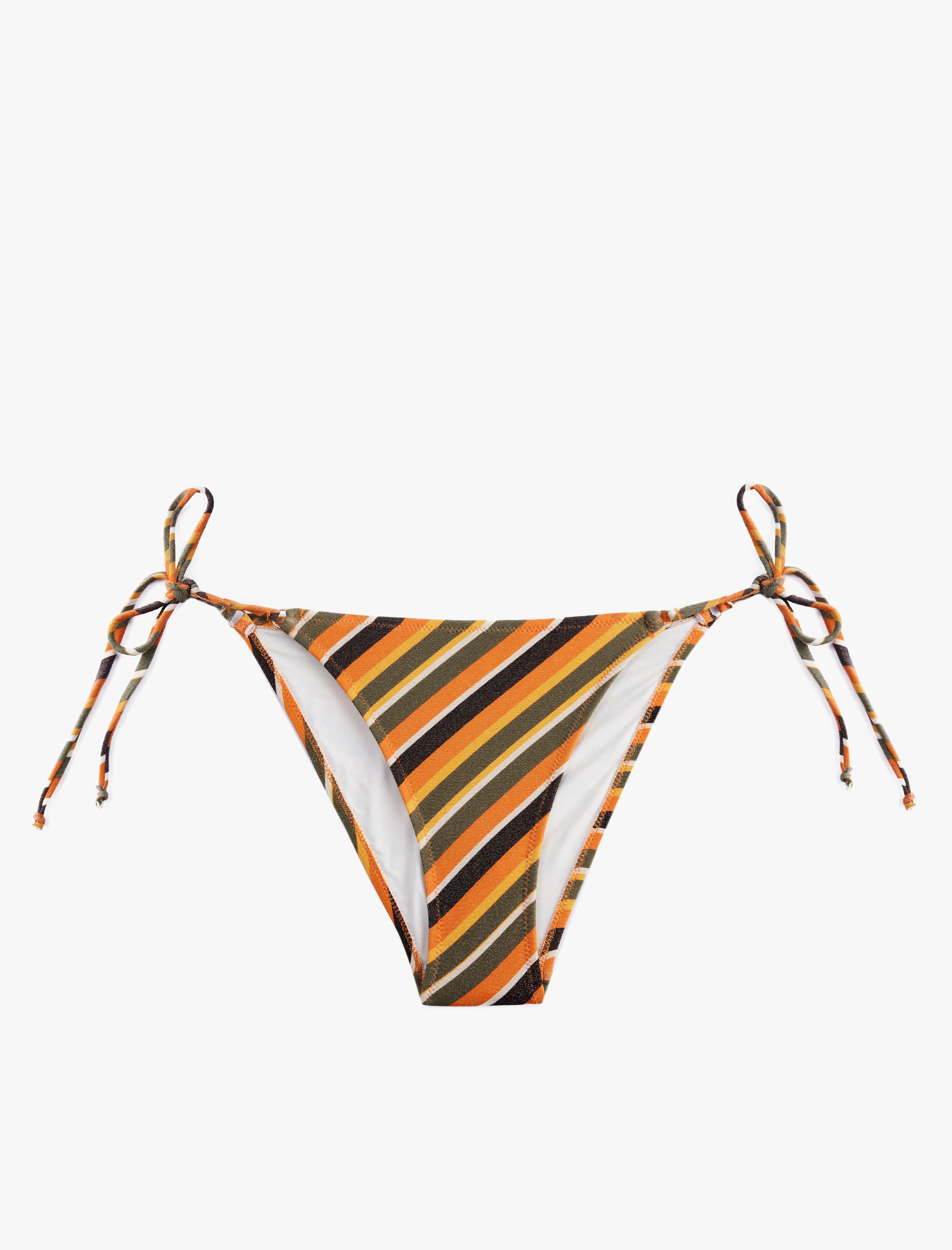   Yanları Bağlamalı İpli Parıltılı Çizgili Bikini Altı