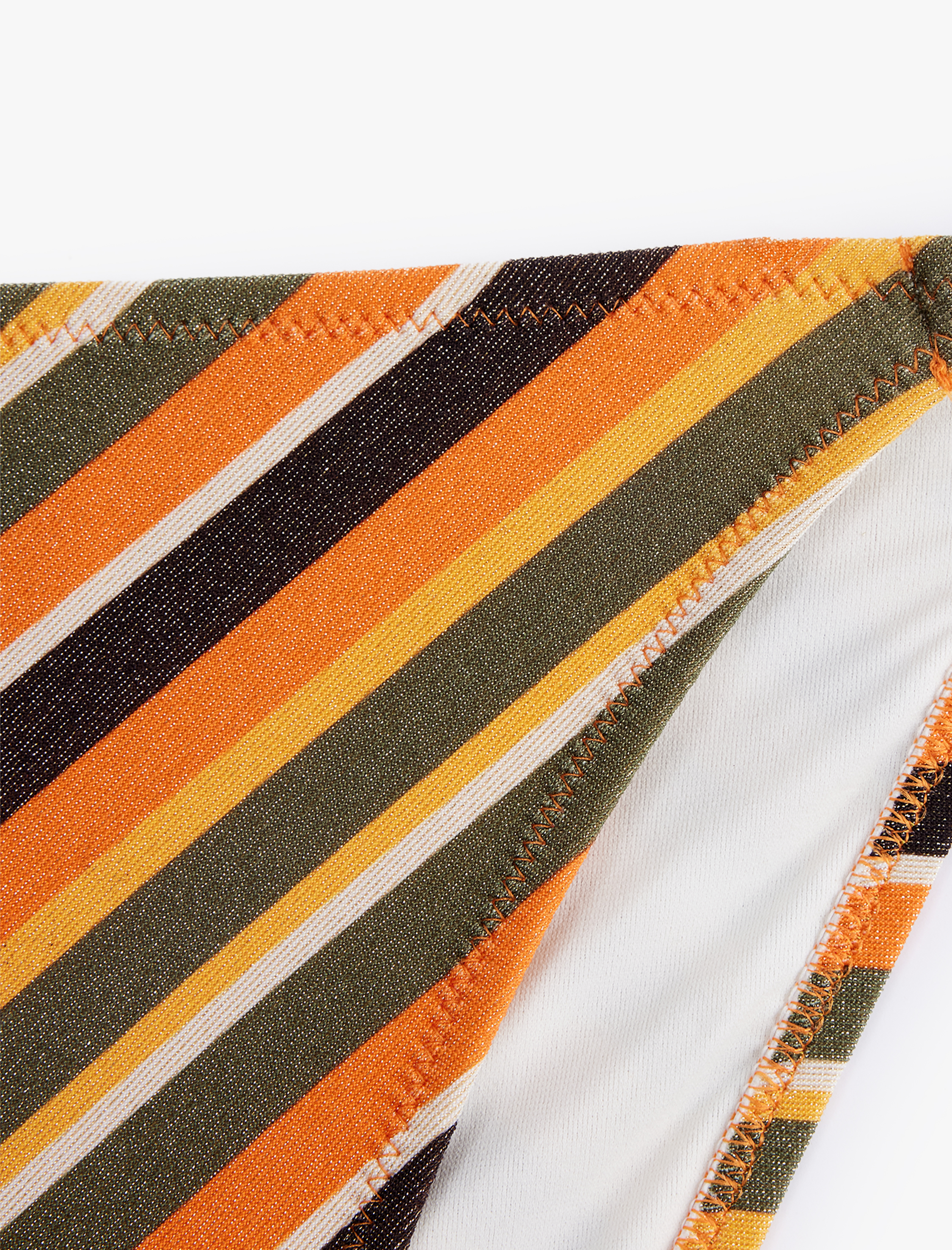   Yanları Bağlamalı İpli Parıltılı Çizgili Bikini Altı