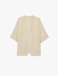 Kısa Geniş Kollu Viskon Kimono