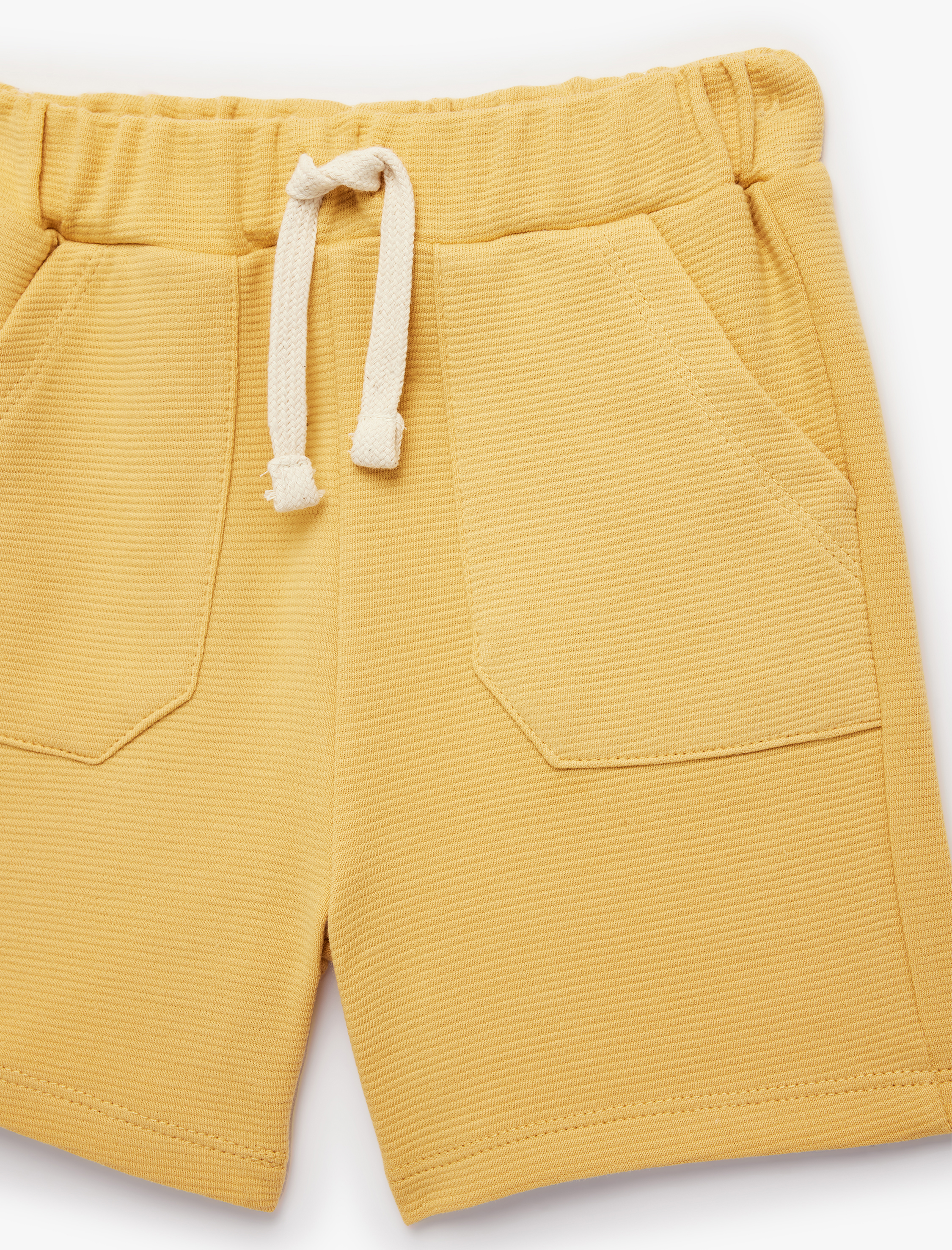  Erkek Bebek Pamuklu Beli Bağcıklı Cep Detaylı Şort