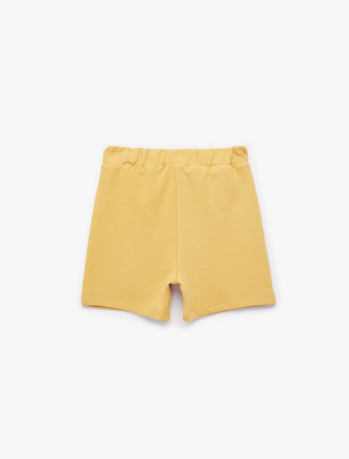Erkek Bebek Pamuklu Beli Bağcıklı Cep Detaylı Şort