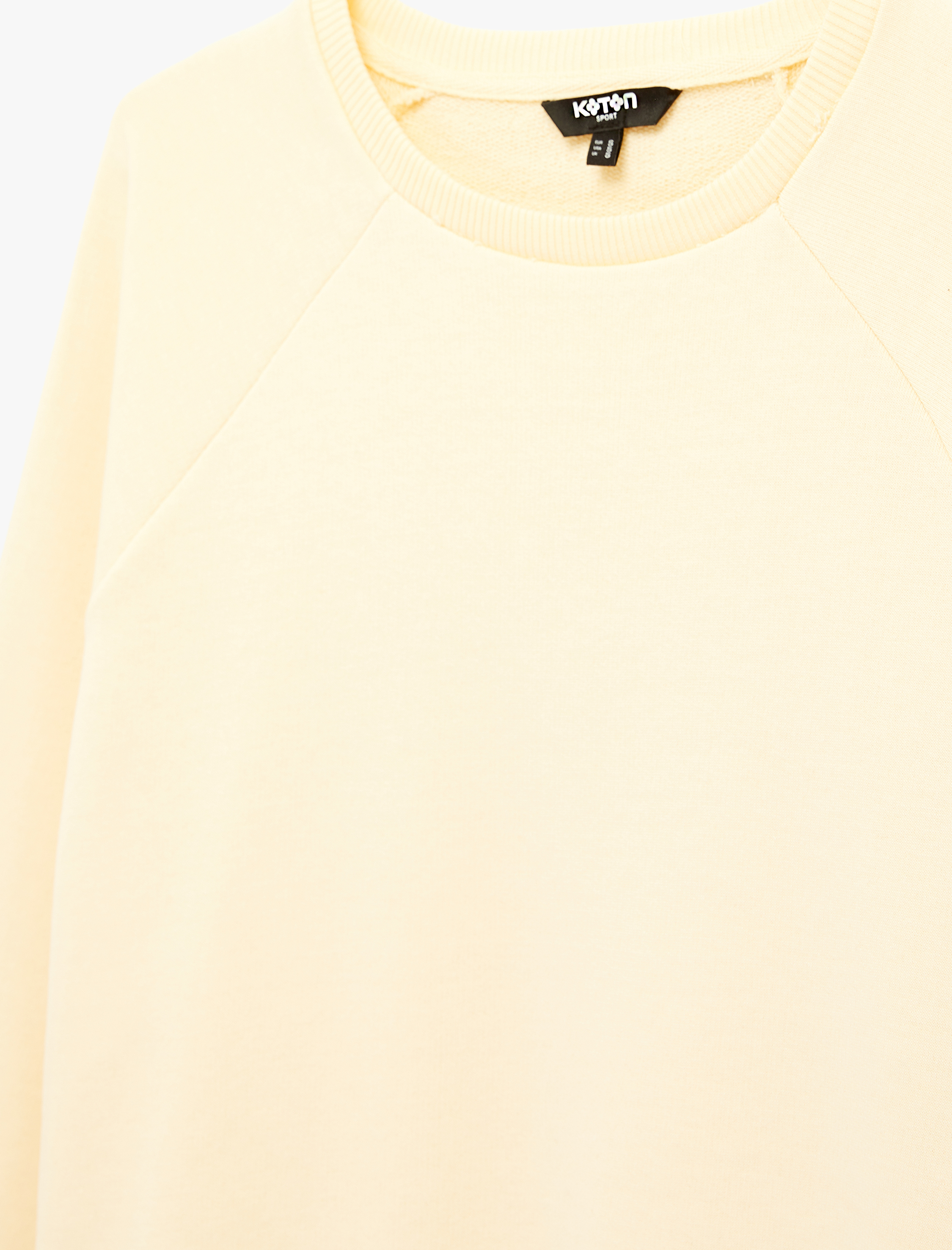   Şardonlu Uzun Kollu Bisiklet Yaka Rahat Kalıp Spor Sweatshirt