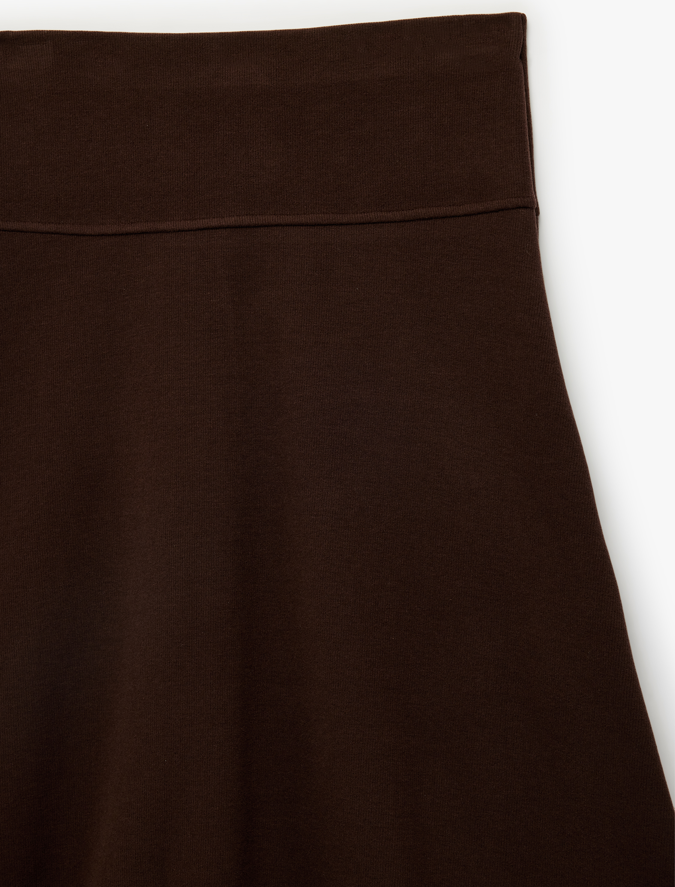   Yumuşak Dokulu Dikiş Detaylı Midi Boy Etek