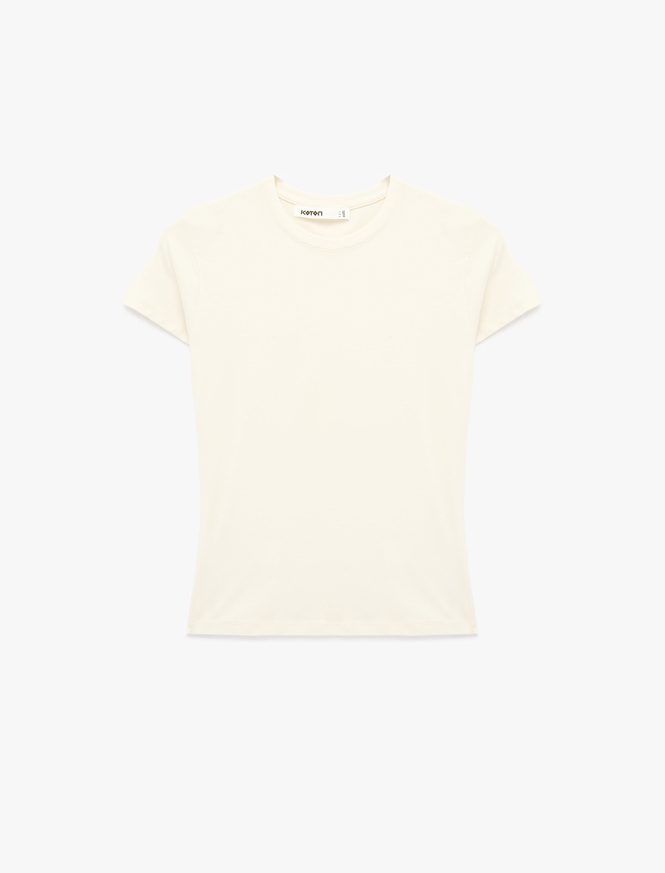   Slim Fit Kısa Kollu Bisiklet Yaka Pamuklu Tişört