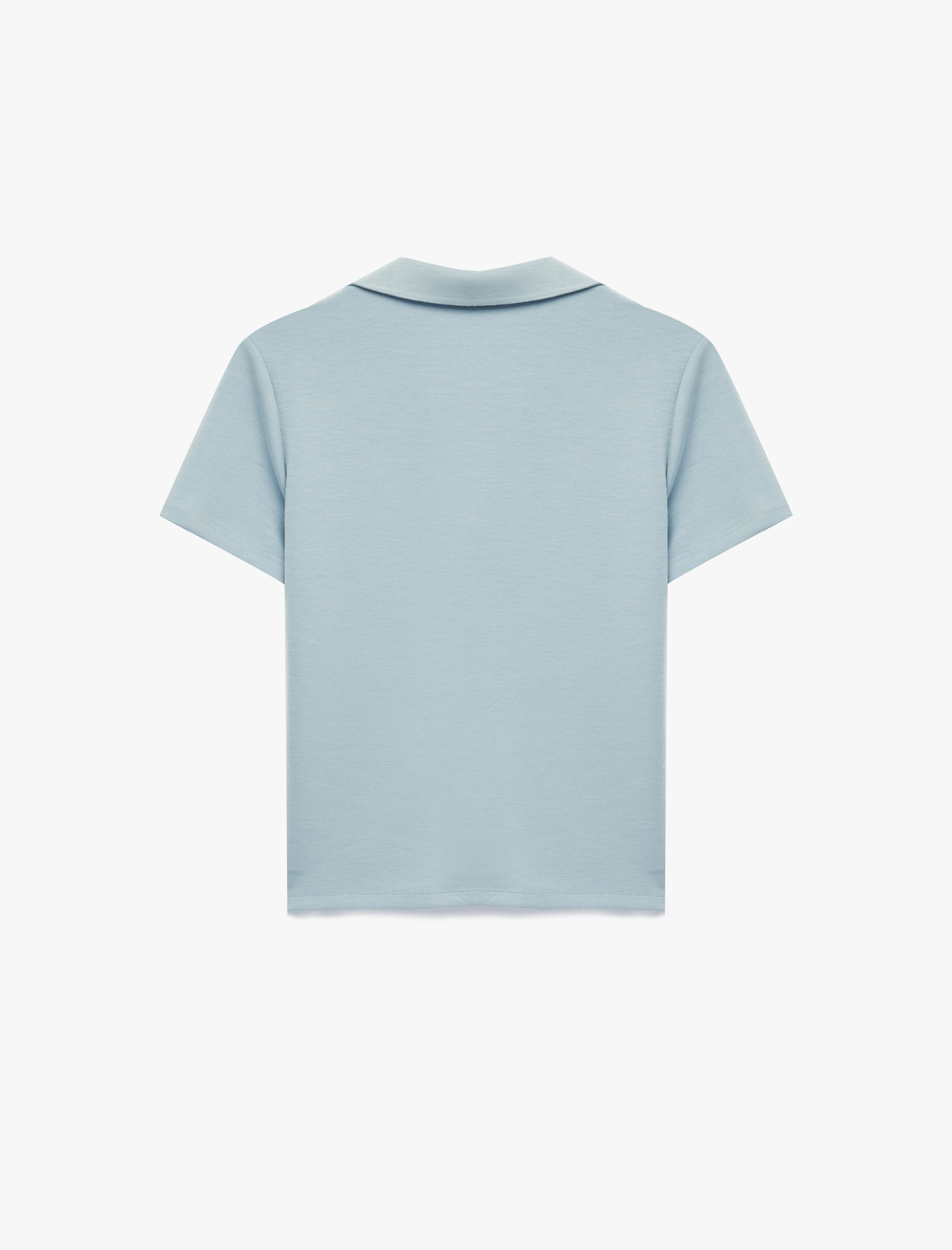   Regular Fit Kısa Kollu Kesik Polo Yaka Tişört