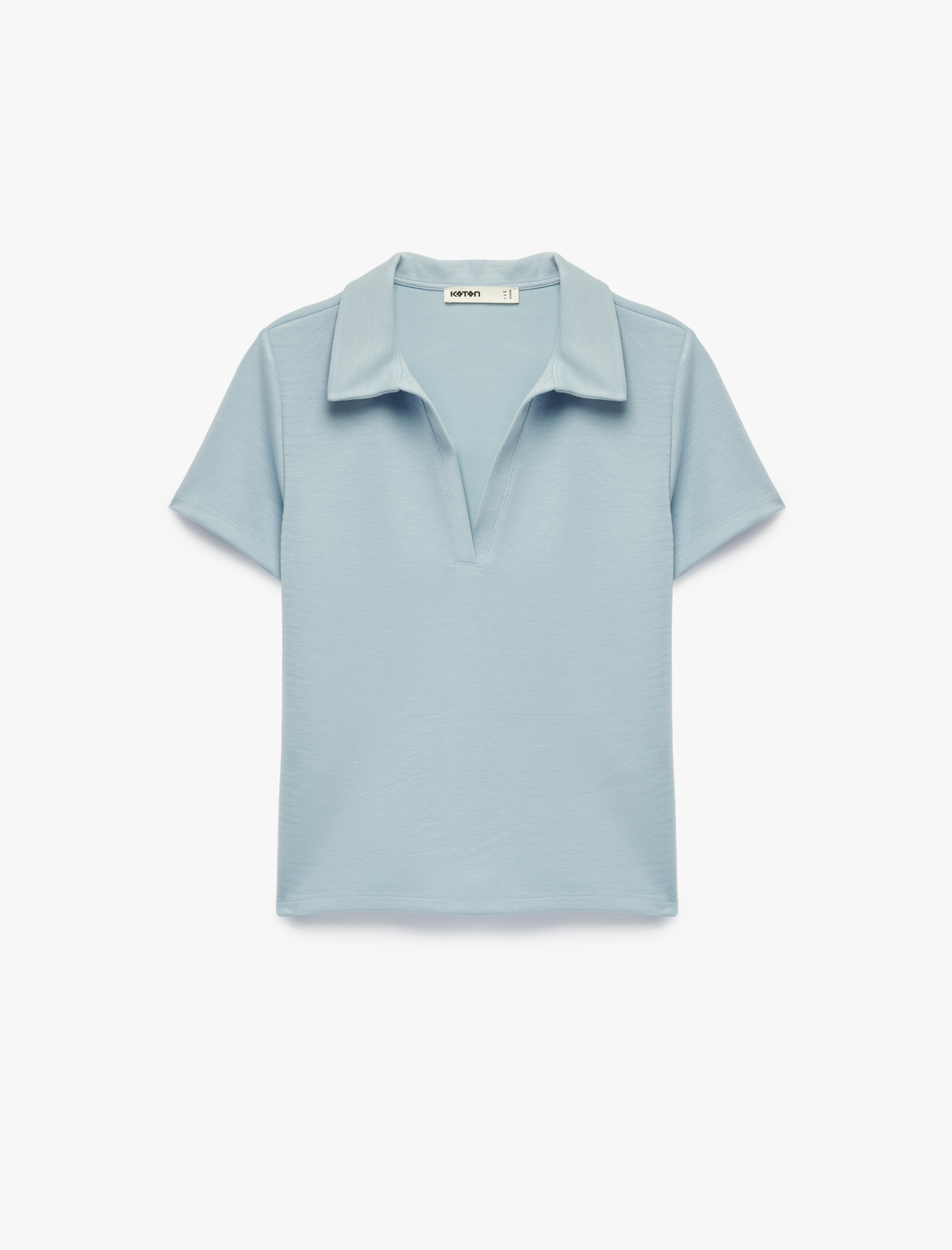   Regular Fit Kısa Kollu Kesik Polo Yaka Tişört