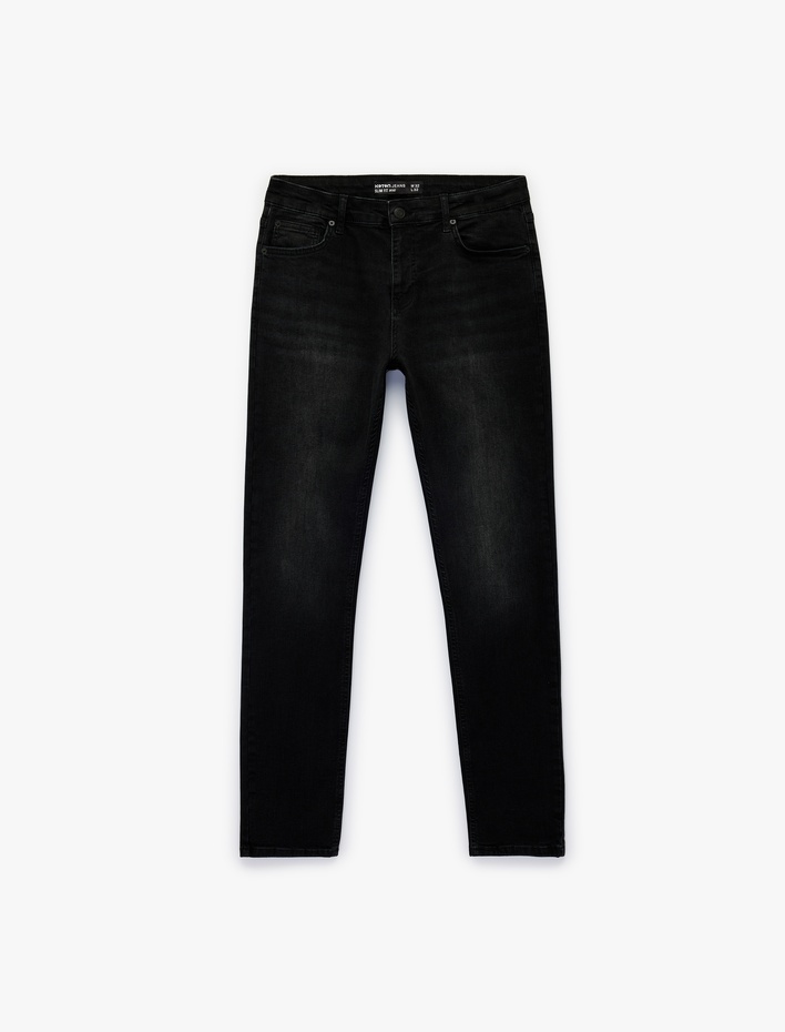  Pamuklu Normal Bel Slim Fit Jean Pantolon - Brad Jean