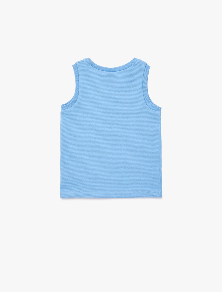 Erkek Bebek Pamuklu Kolsuz Bisiklet Yaka Basic Atlet