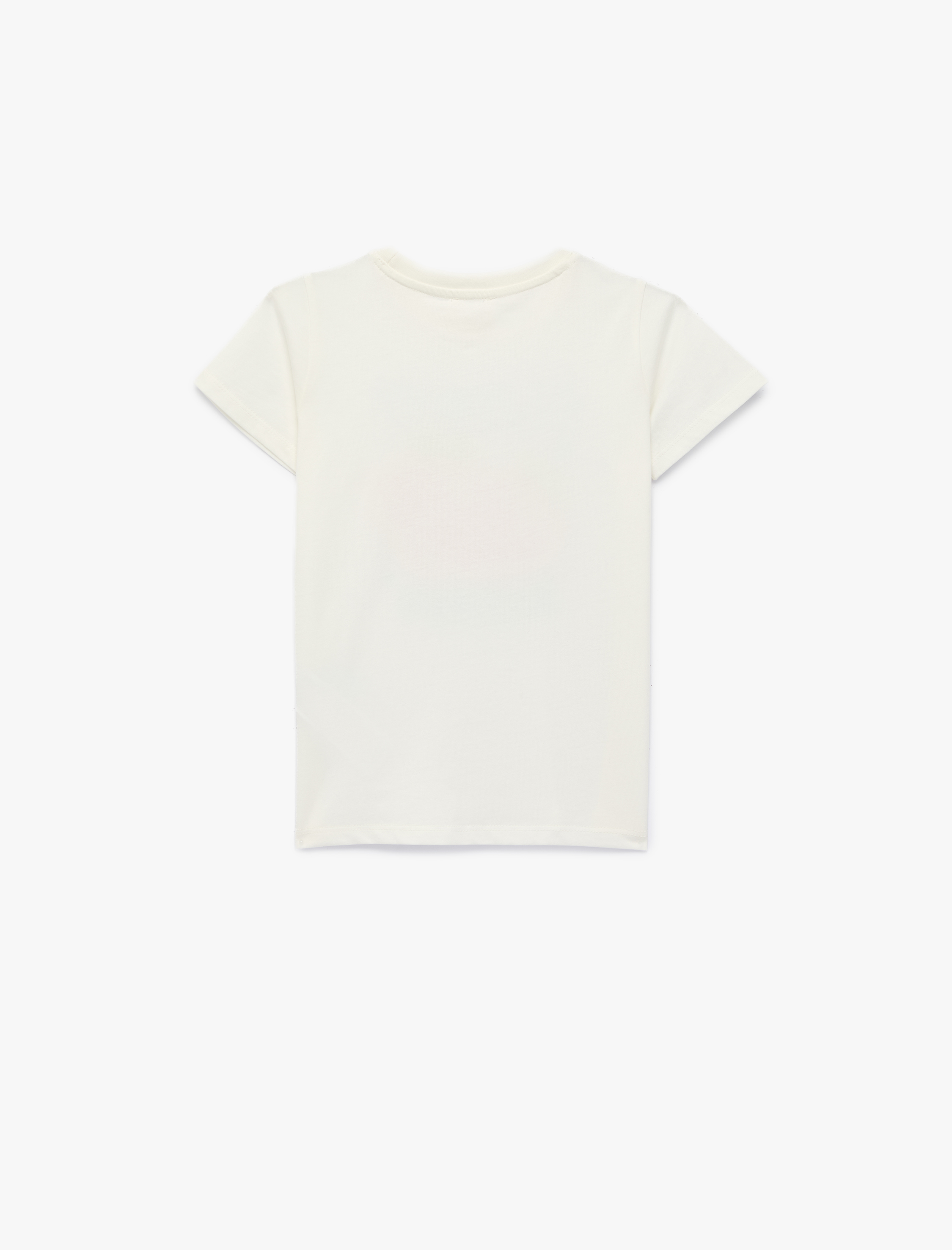  Kız Çocuk Pamuklu Kısa Kollu Bisiklet Yaka Çilek Baskılı Tişört