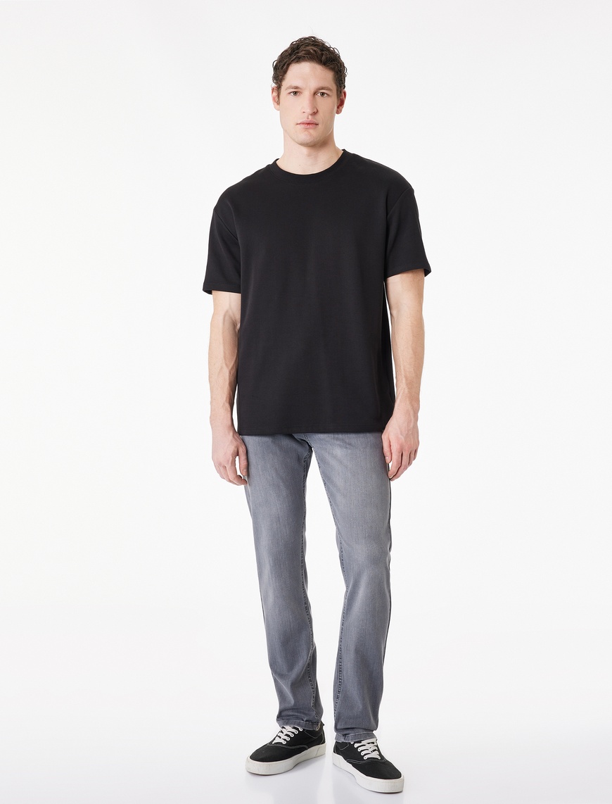 Koton Erkek Normal Bel Cepli Slim Fit Jean Pantolon – Brad Jean
