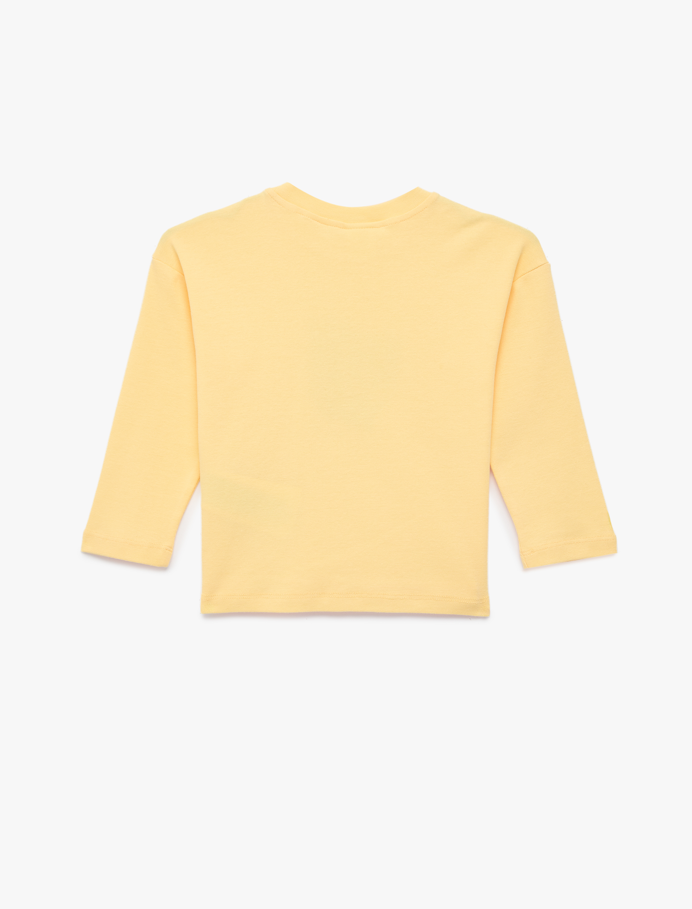  Erkek Bebek Pamuklu Uzun Kollu Bisiklet Yaka Baskılı Tişört