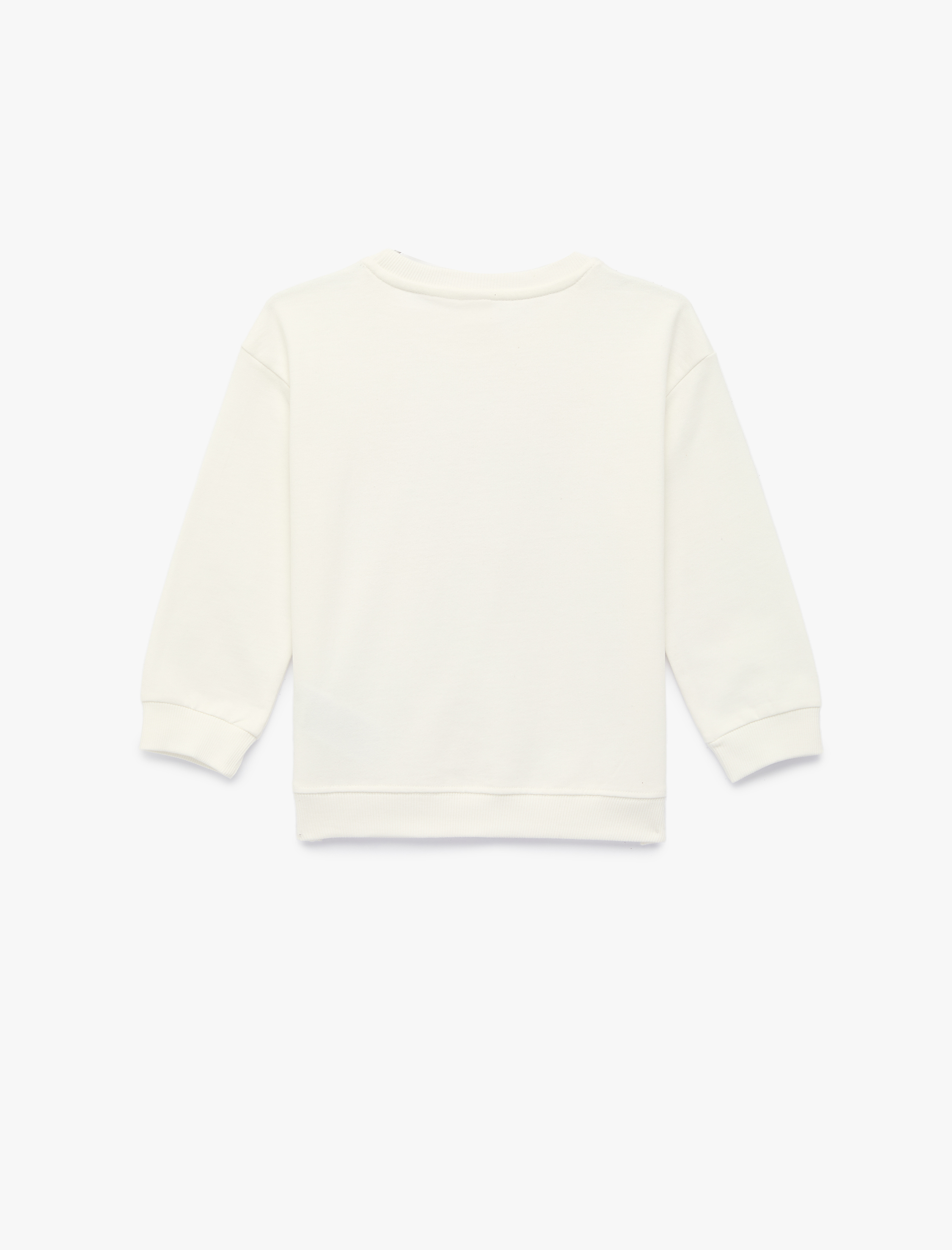  Kız Bebek Uzun Kollu Bisiklet Yaka Pamuklu Şardonlu Fiyonklu Sweatshirt