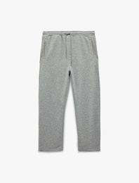 Rahat Kalıp Cepli Beli Bağcıklı Geniş Paça Spor Eşofman Altı