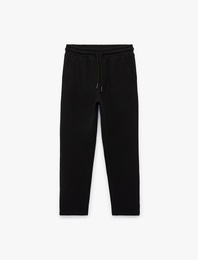 Beli Lastikli Pamuklu Basic Eşofman Altı