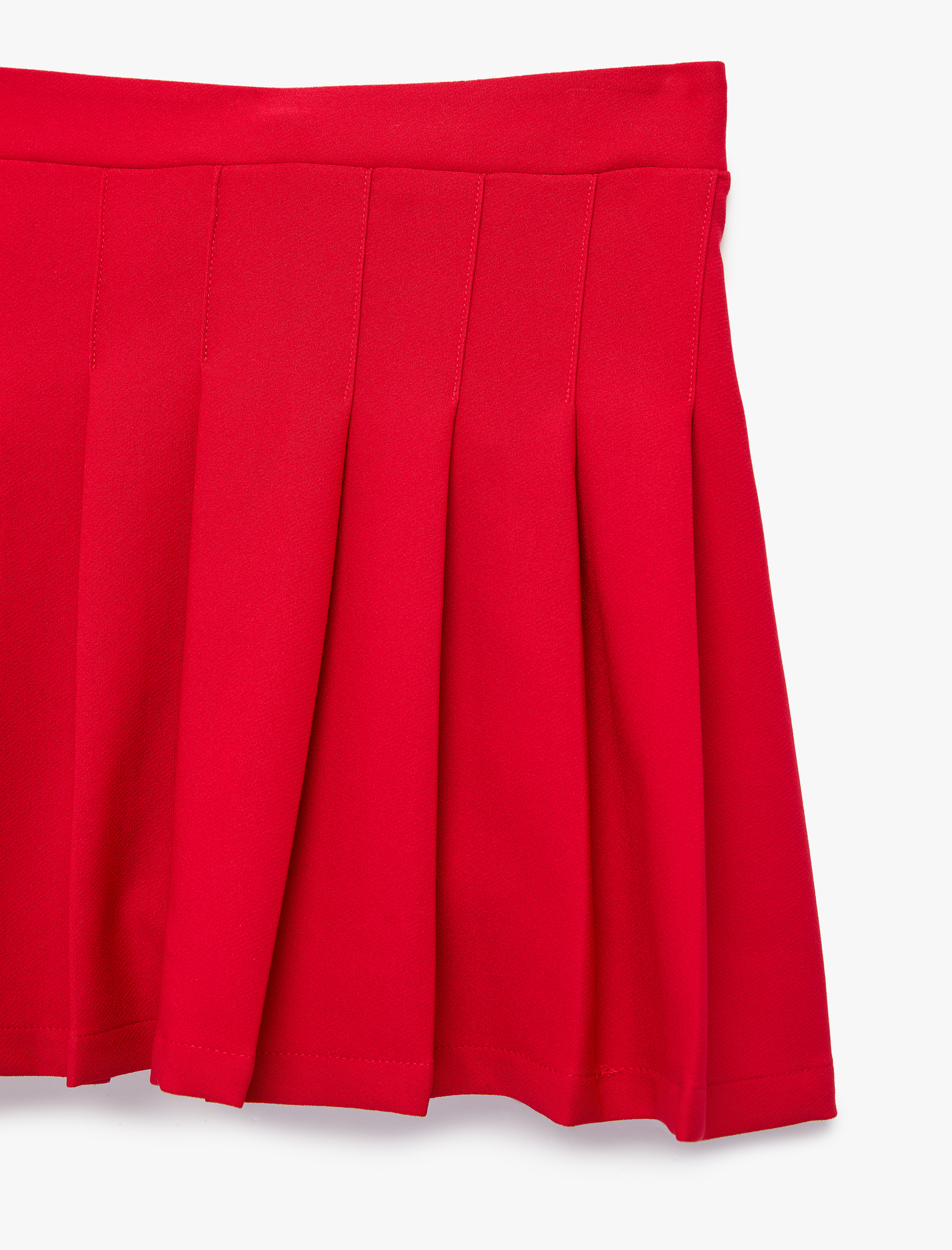  Kız Çocuk Beli Ayarlanabilir Lastikli Pileli Diz Üstü Basic Etek