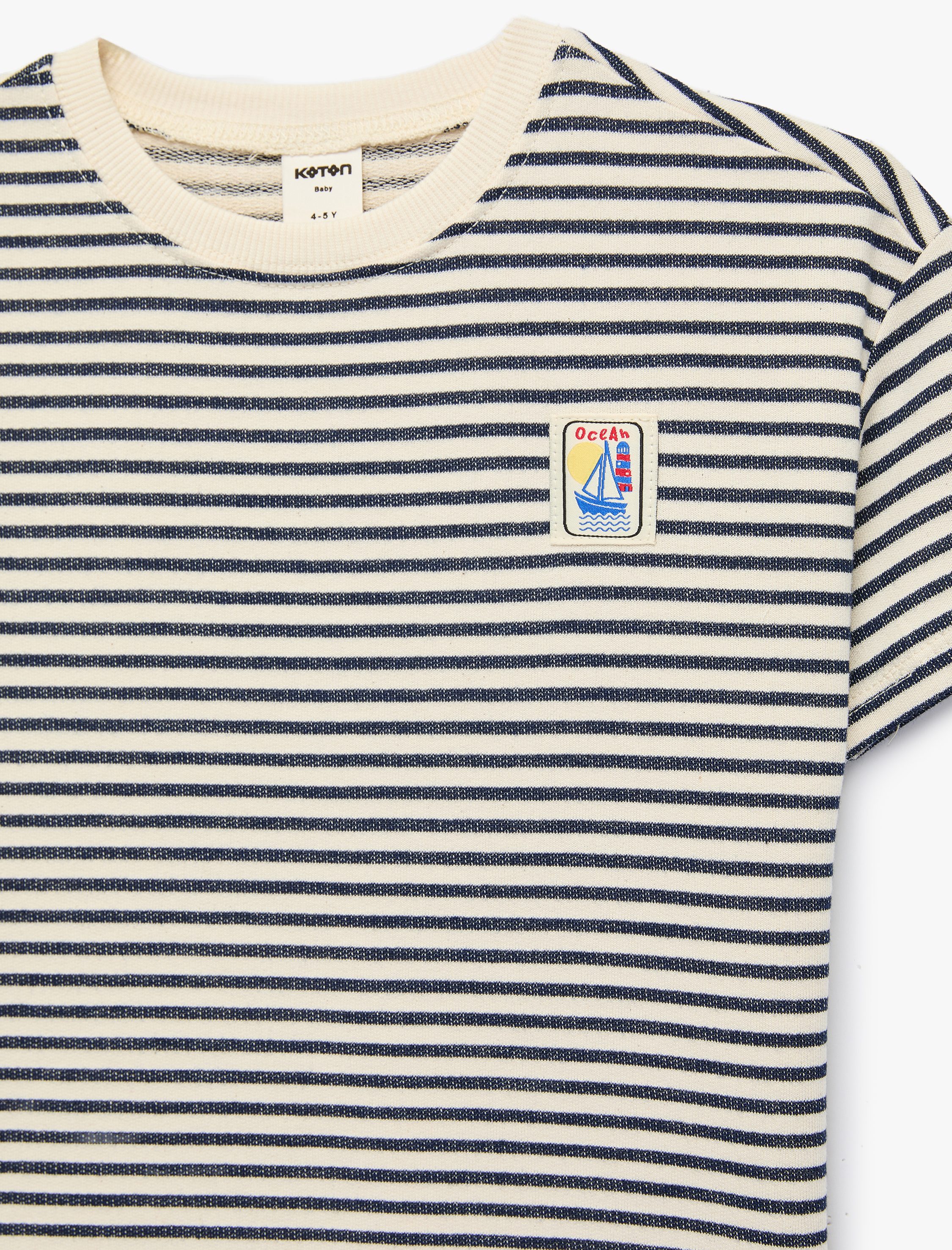  Erkek Bebek Pamuklu Uzun Kollu Bisiklet Yaka Çizgili Tişört