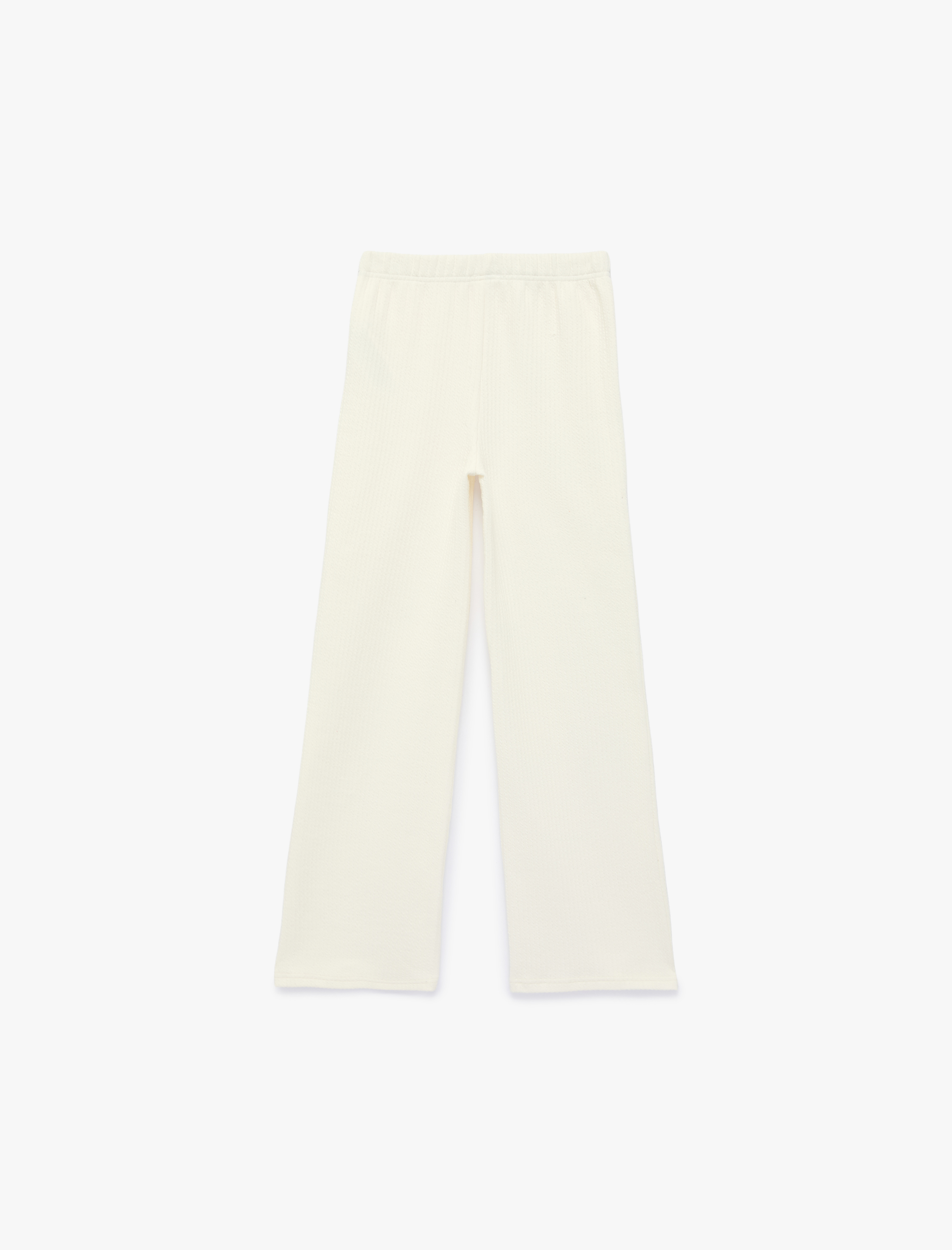  Kız Çocuk Beli Lastikli Normal Paça Pamuklu Basic Pantolon