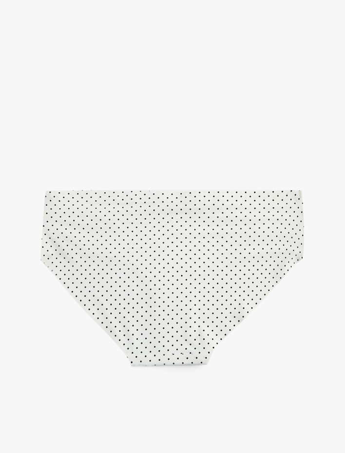  Rahat Kalıp Çiçekli Dantel Detaylı Yüksek Bel Hipster Külot