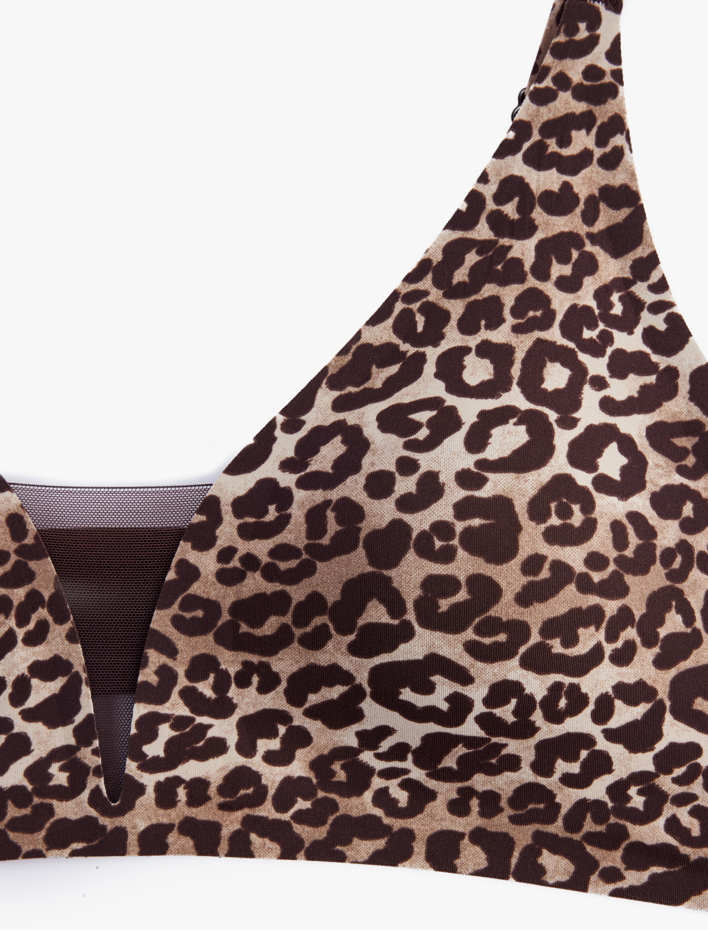   Balensiz Dolgusuz Leopar Desenli Sütyen