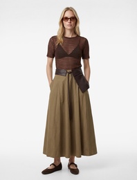 Regular Fit Kısa Kollu Bisiklet Yaka Yarı Transparan Tişört