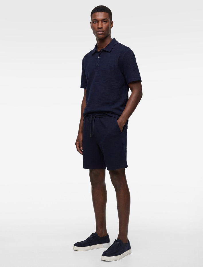  Pamuklu Cepli Bermuda Beli Bağcıklı Şort