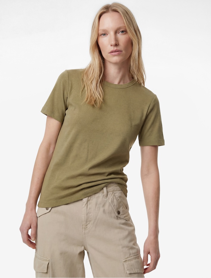  Slim Fit Pamuklu Kısa Kollu Bisiklet Yaka Basic Tişört