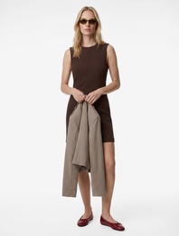 Kolsuz Bisiklet Yaka A Kesim Mini Elbise