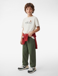 Tom ve Jerry Baskılı Kısa Kollu Bisiklet Yaka Pamuklu Lisanslı Tişört