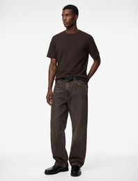 Regular Fit Kısa Kollu Pamuklu Bisiklet Yaka Tişört