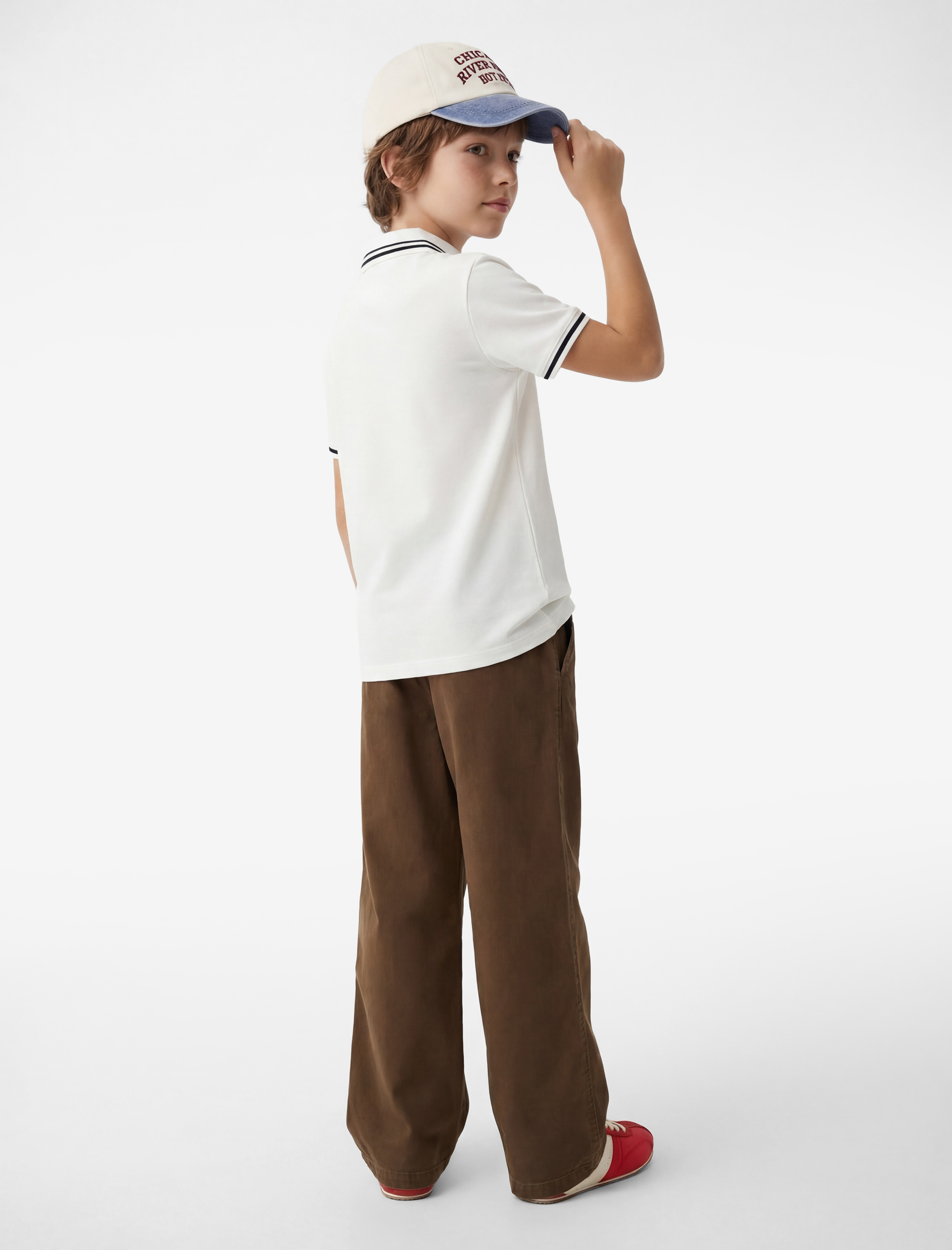  Erkek Çocuk Fermuar Detaylı Kısa Kollu Pamuklu Polo Yaka Tişört