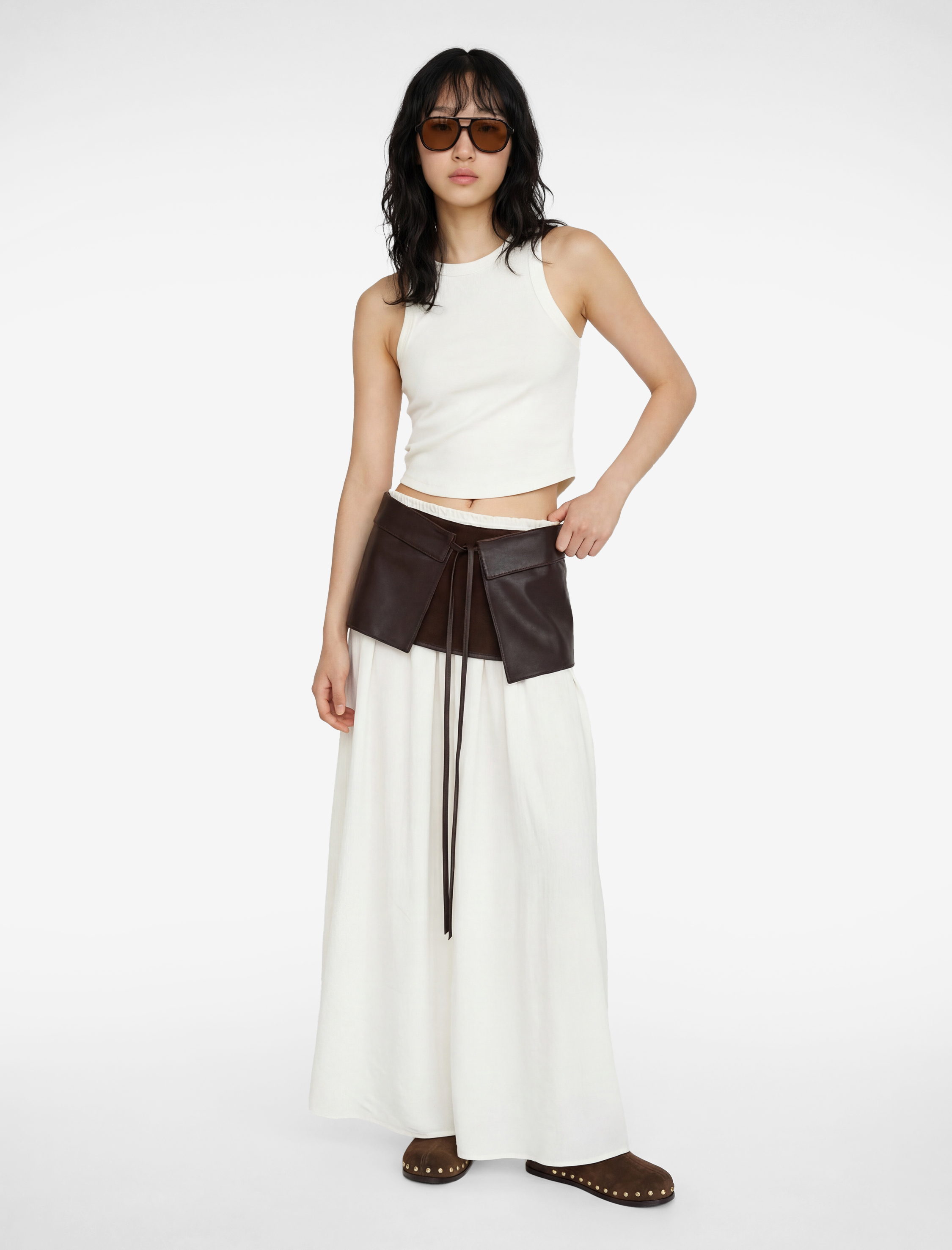   Slim Fit Kolsuz Halter Yaka Bluz