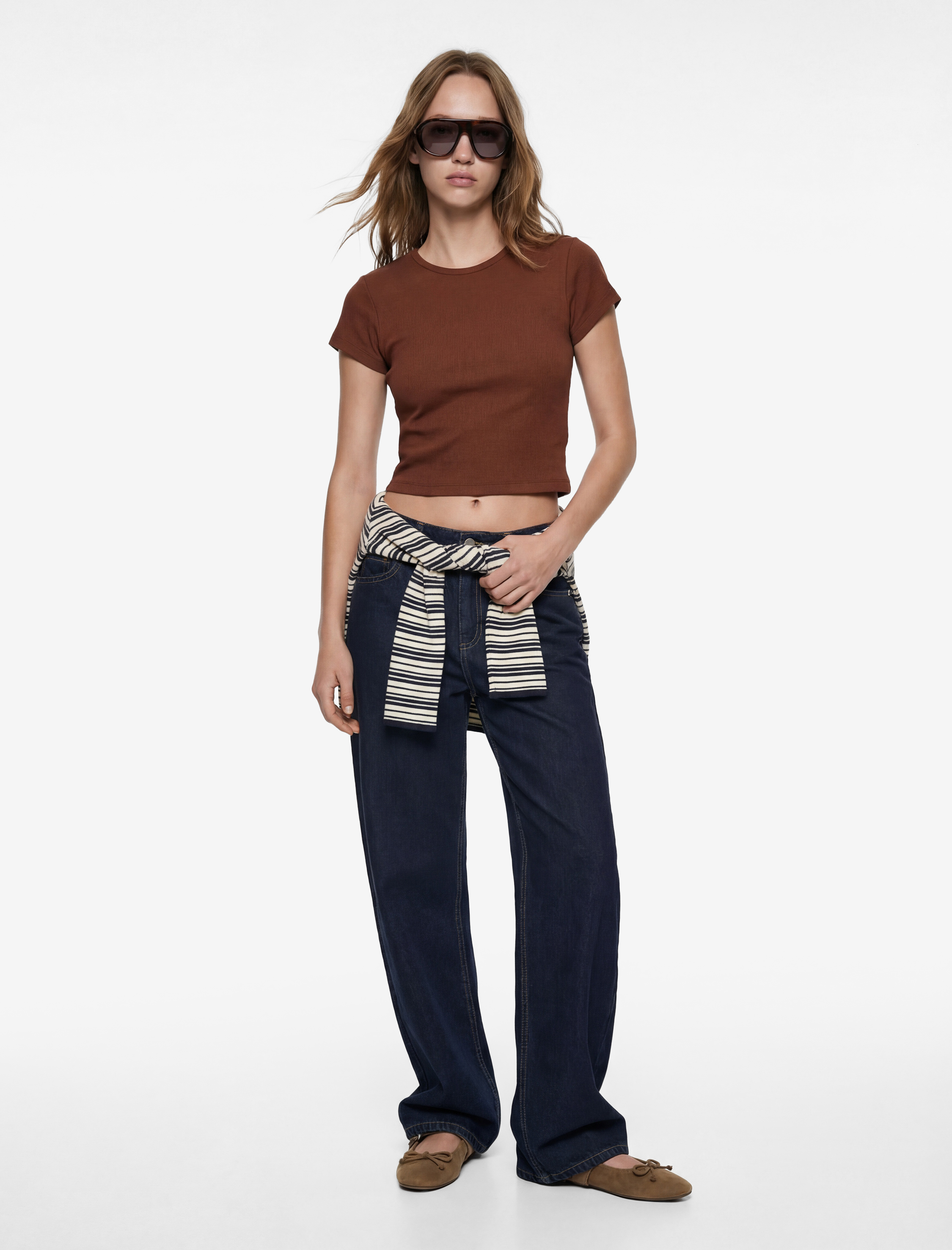   Pamuklu Kısa Kollu Bisiklet Yaka Slim Fit Kaşkorse Tişört