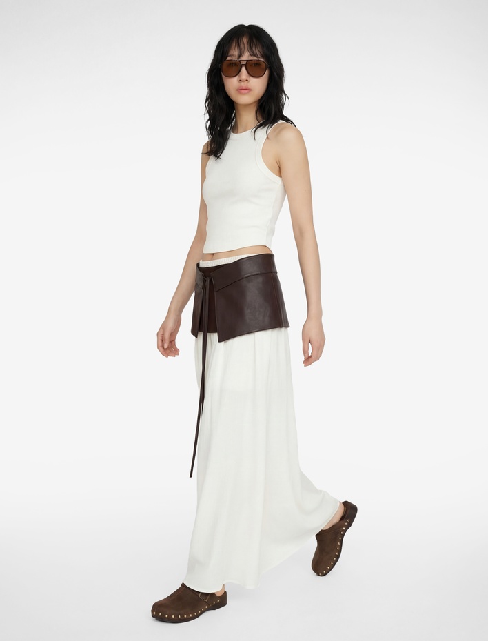  Slim Fit Kolsuz Halter Yaka Bluz