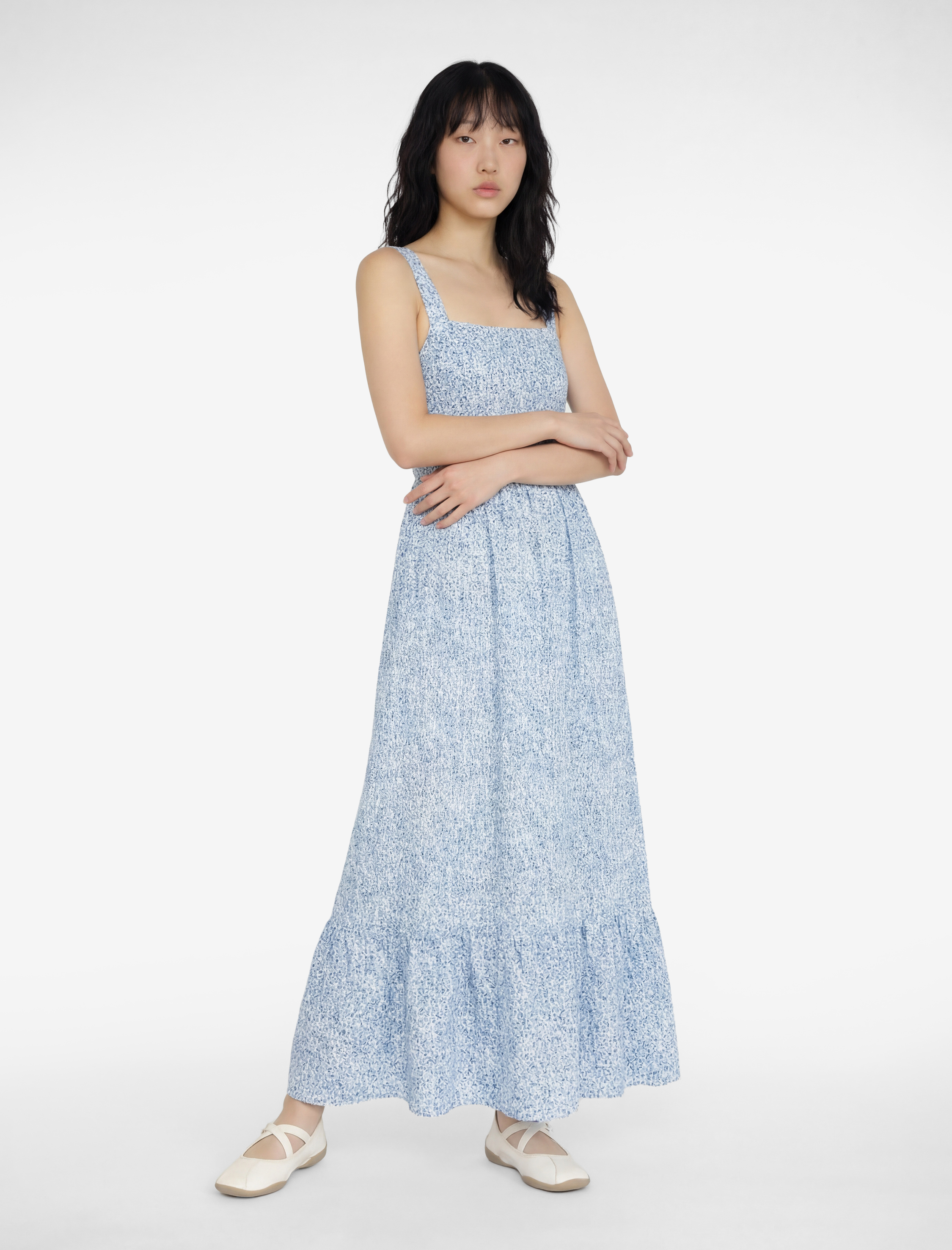   Kalp Yaka Kolsuz Gipeli Uzun Viskon Elbise