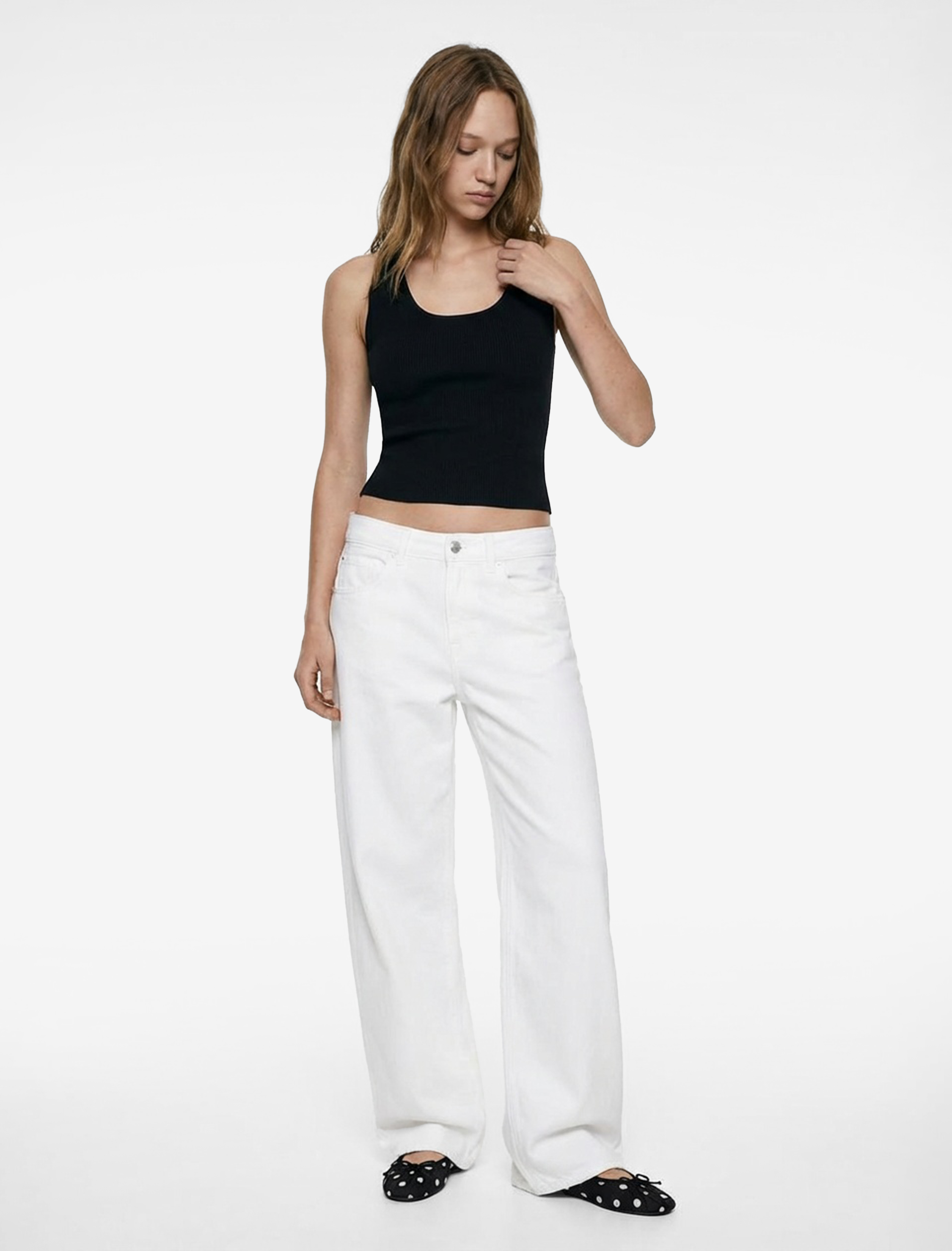   Halter Yaka Kolsuz Pamuklu Crop Bluz