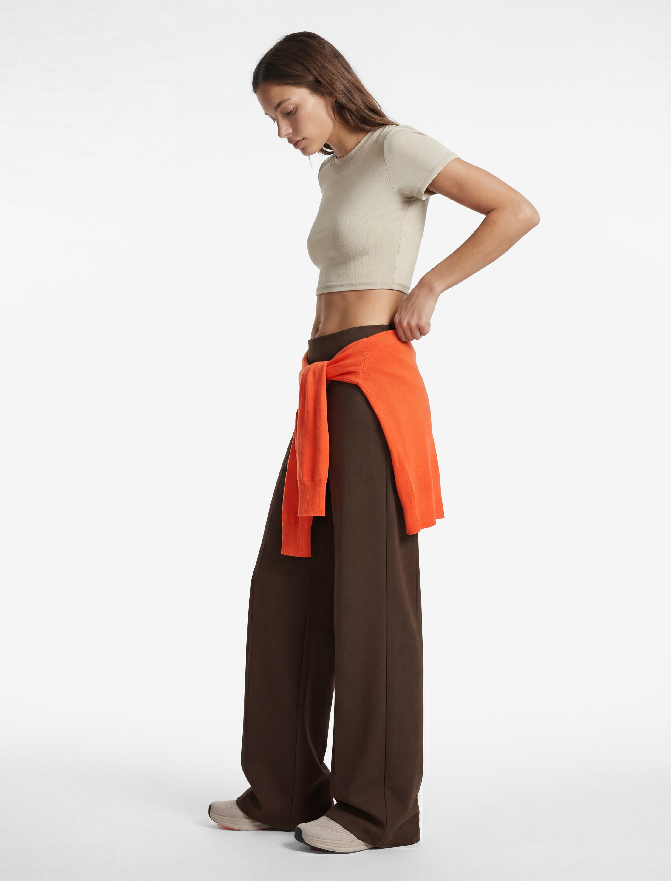   Yüksek Bel İspanyol Paça Spor Eşofman Altı