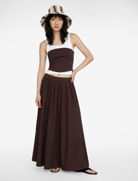 Normal Bel Rahat Kalıp A Kesim Uzun Pileli Etek