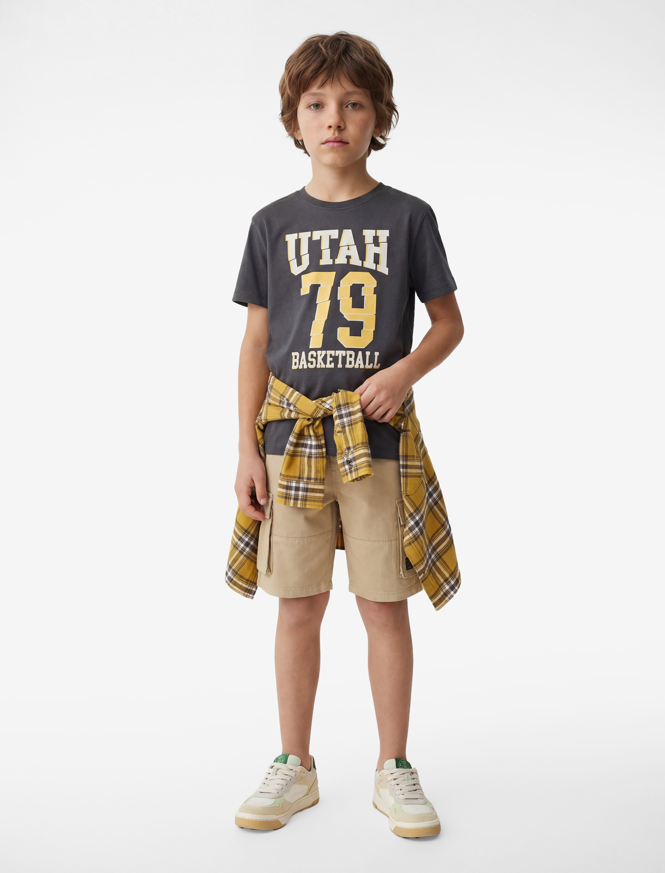  Erkek Çocuk Pamuklu Bisiklet Yaka Kısa Kollu Baskılı Tişört