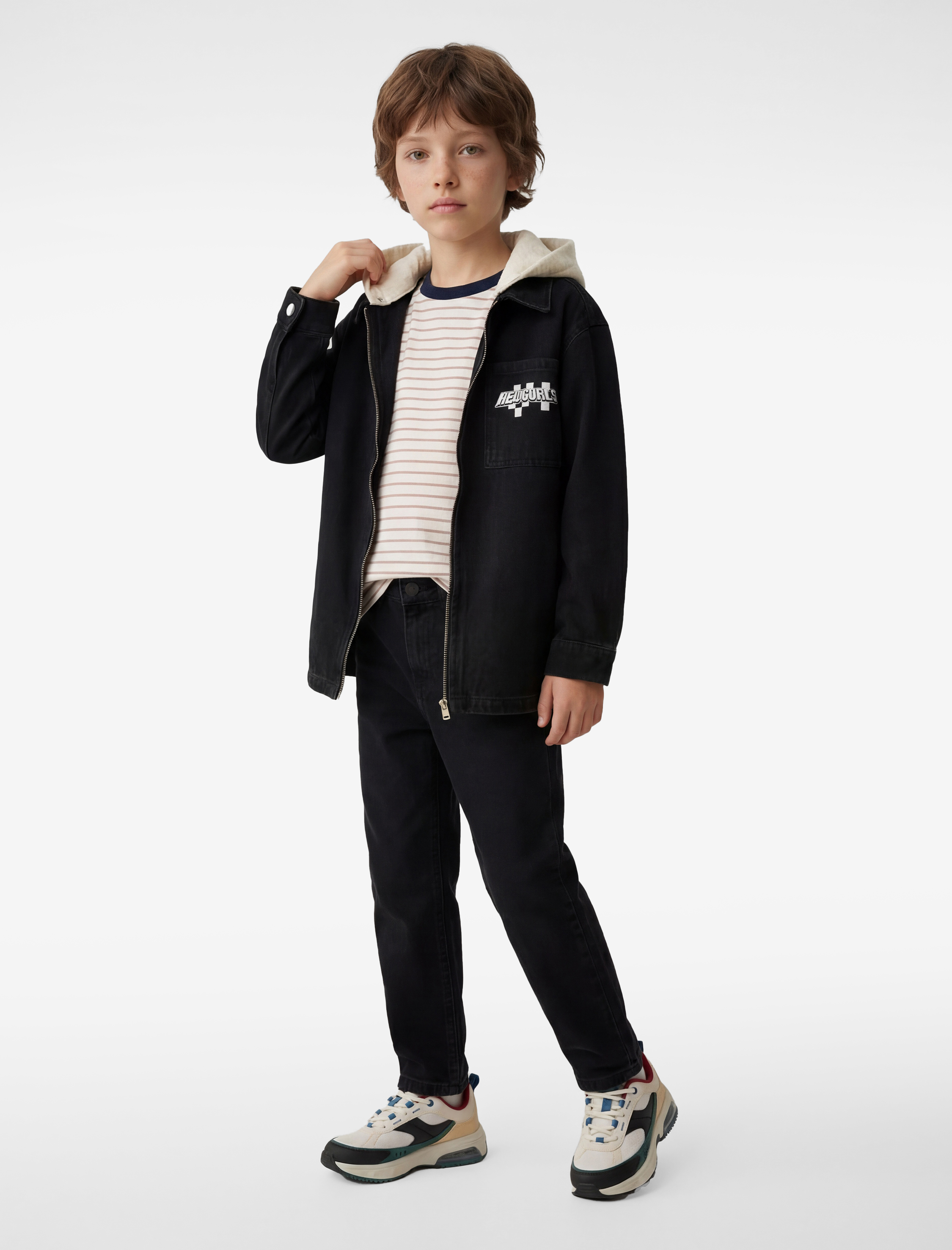  Erkek Çocuk Pamuklu Cepli Beli Ayarlanabilir Lastikli Jean  Pantolon