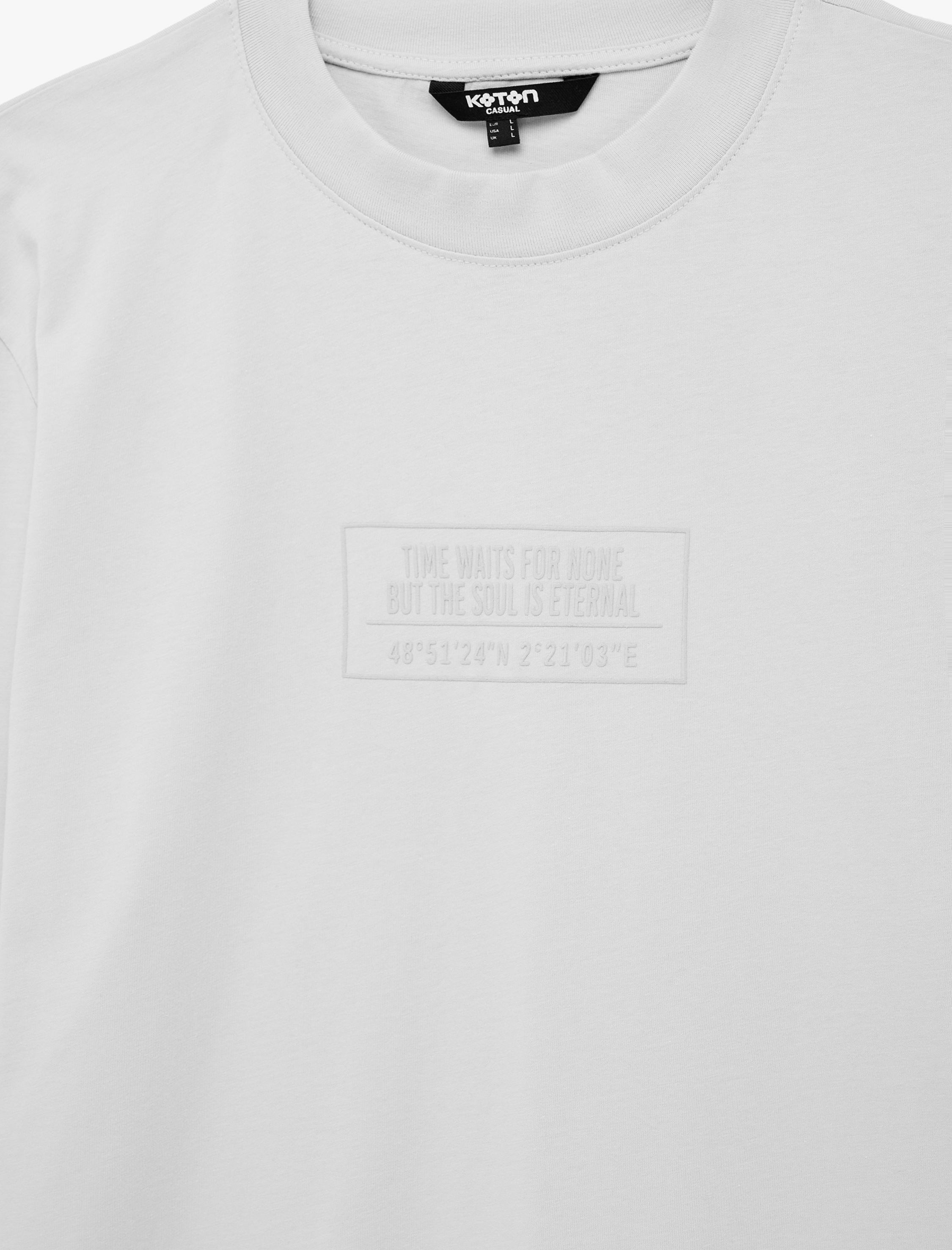   Regular Fit Kısa Kollu Pamuklu Bisiklet Yaka Baskılı Tişört