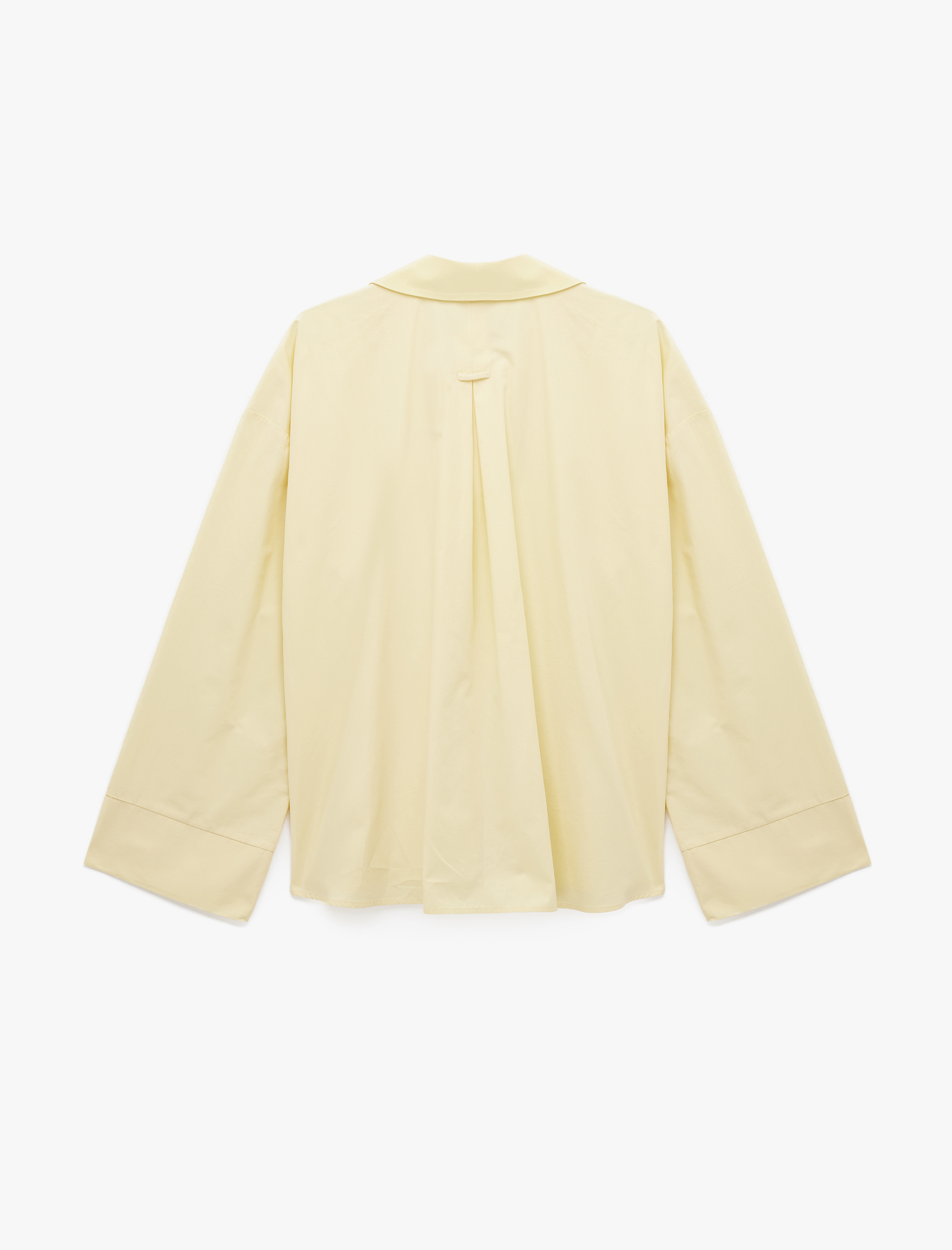   Pamuklu Uzun Kollu Poplin Oversize Gömlek